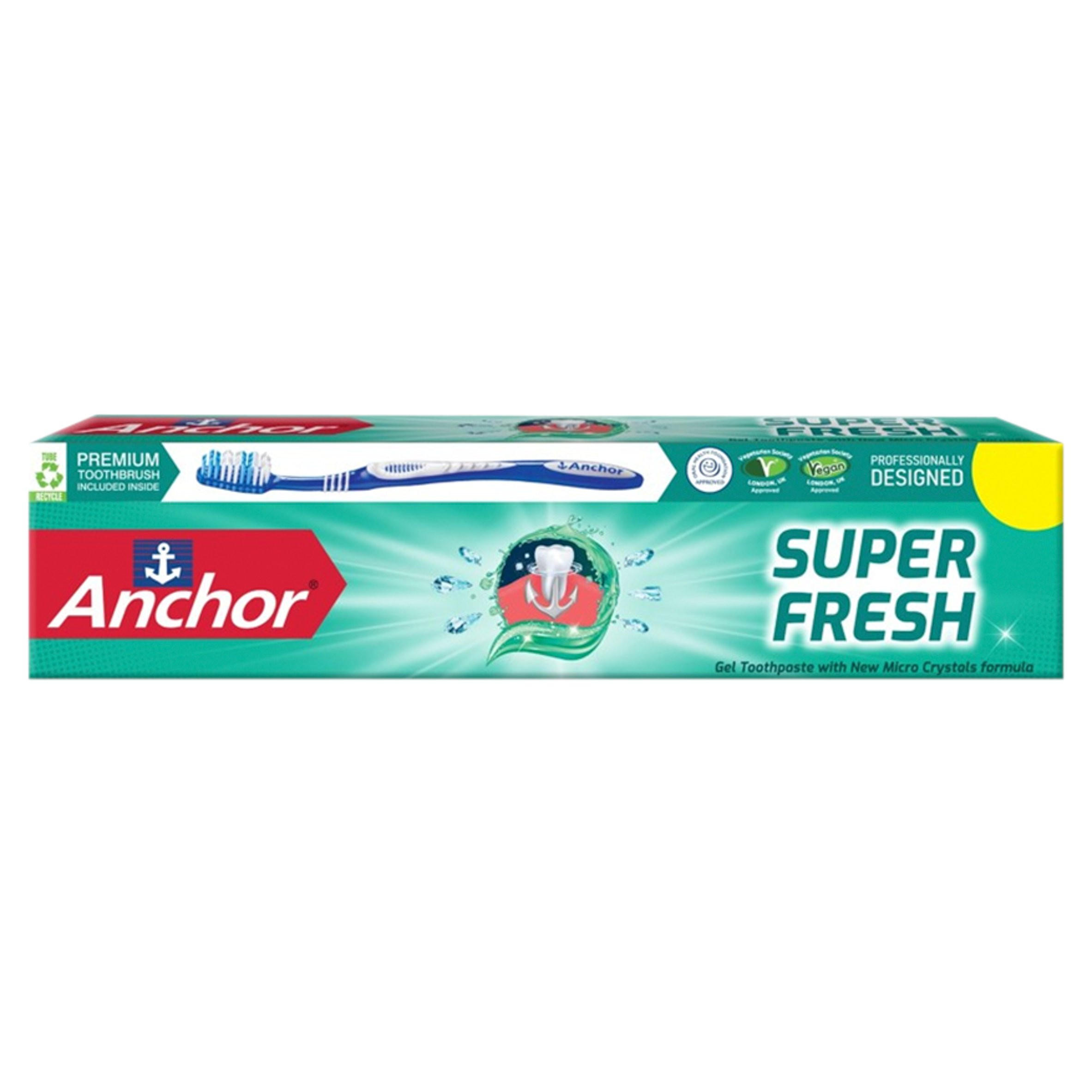 Anchor Super Fresh Gel Toothpaste with New Micro Crystals Formula 75ml
