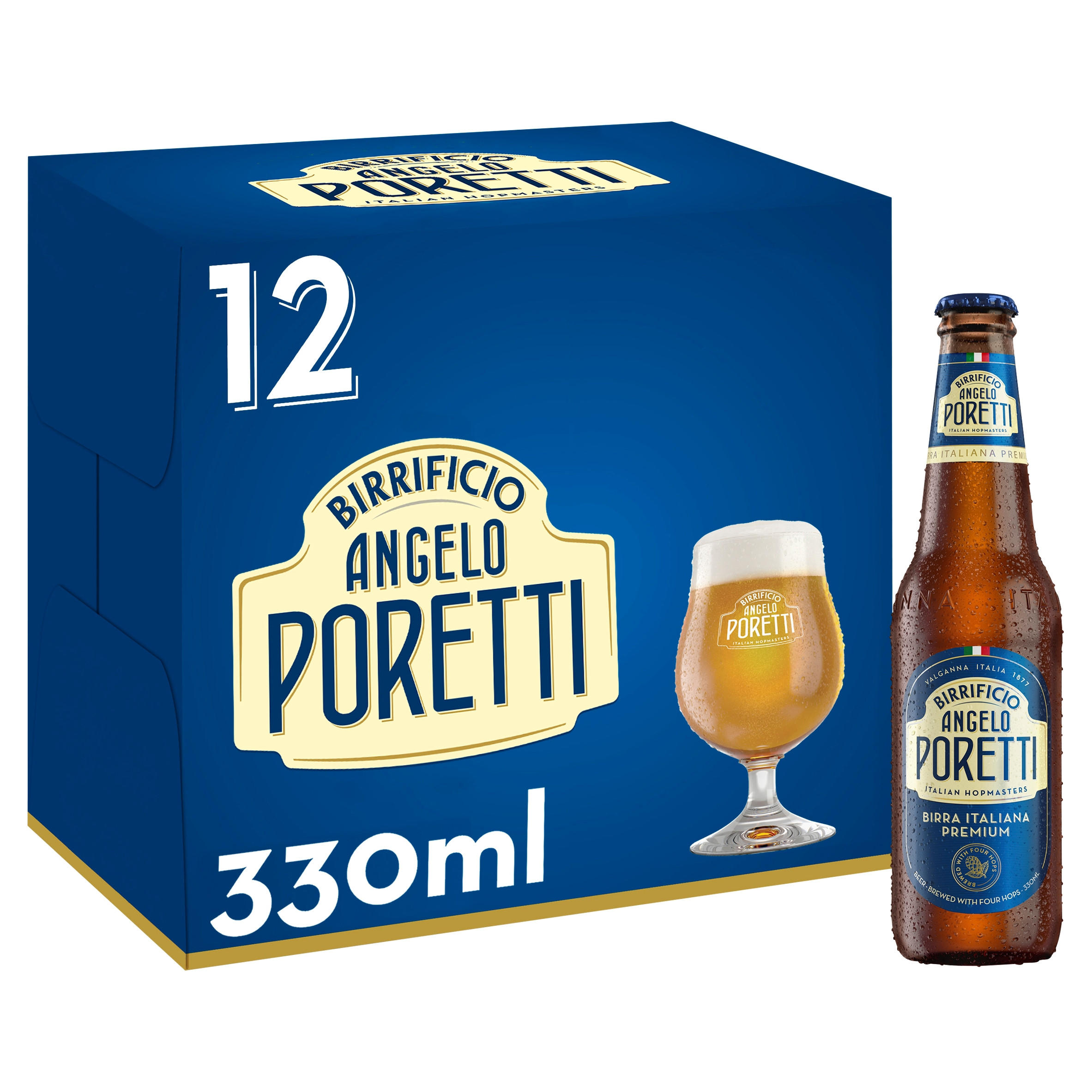 ANGELO PORETTI Lager Beer 12 x 330ml Beer Iceland Foods