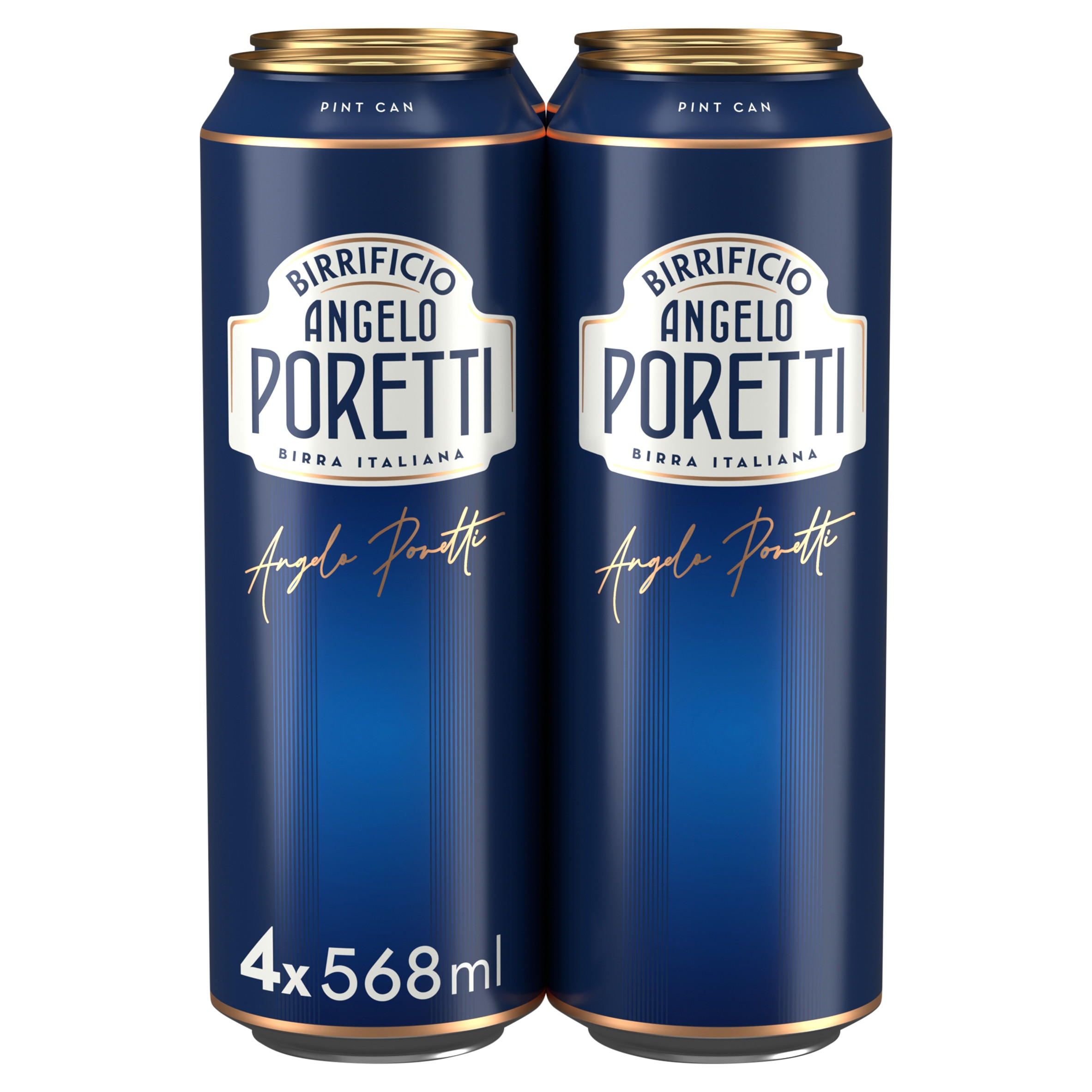 Angelo Poretti Premium Italian Lager Beer Cans 4 x 568ml