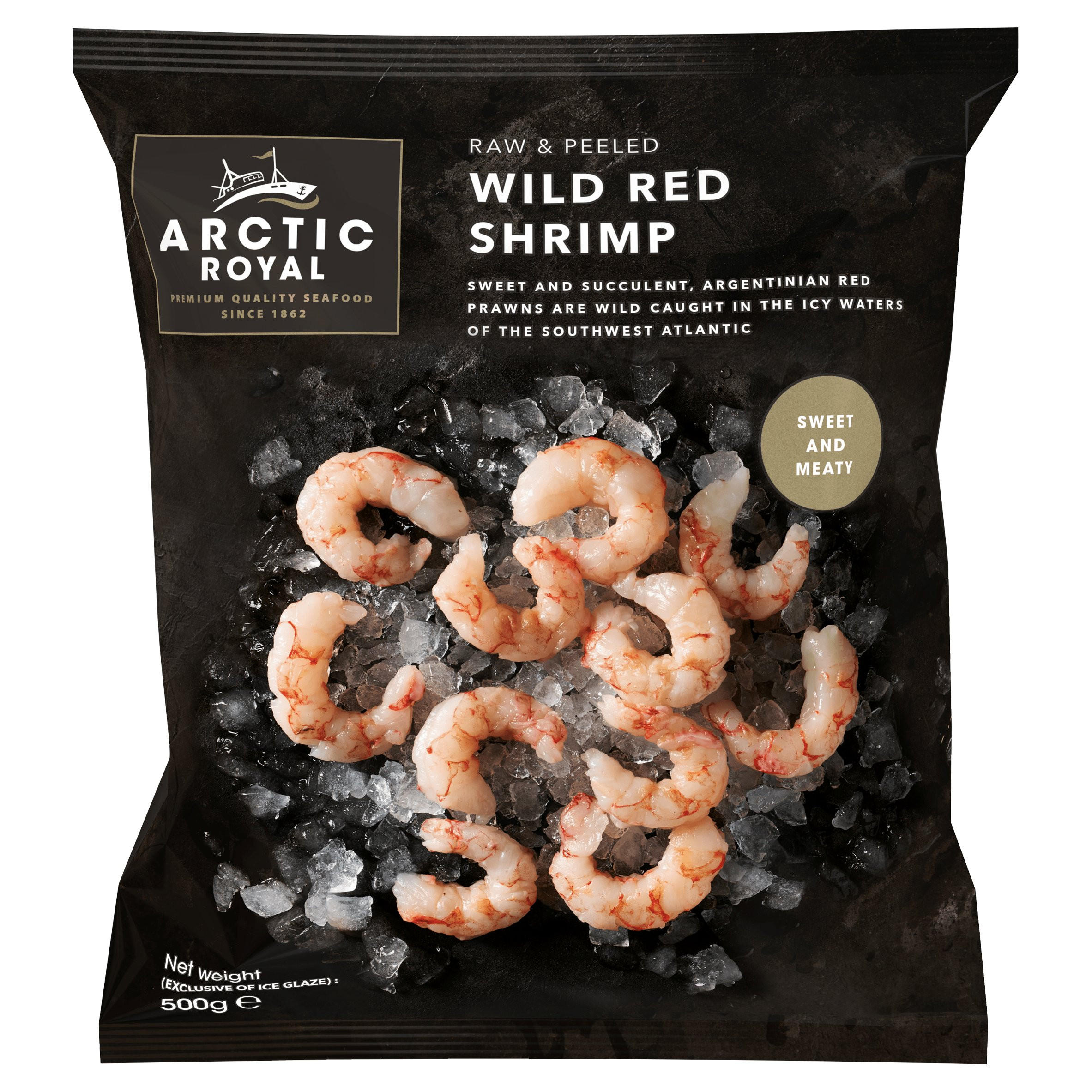 Arctic Royal Raw and Peeled Wild Red Shrimp 500g | Prawns & Seafood ...