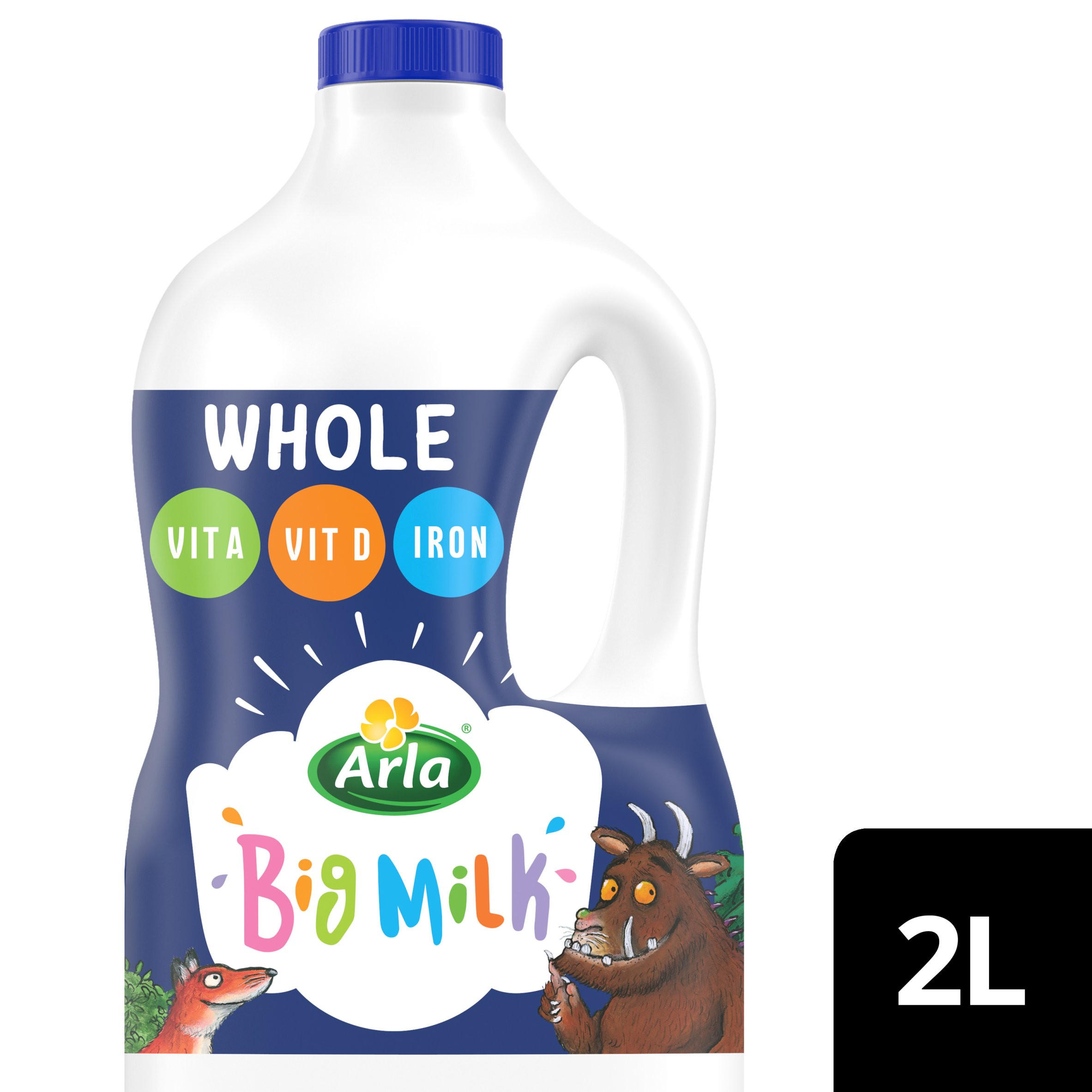 Arla Big Milk Fresh Whole Milk  2L Vitamin Enriched for kids 1+