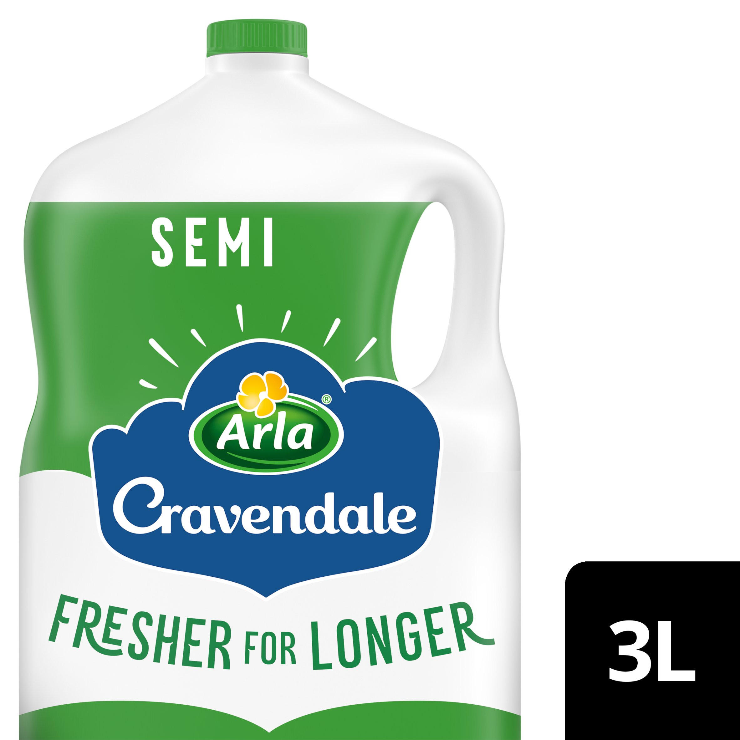 Arla Cravendale Filtered Fresh Semi Skimmed Milk 3L Fresher for Longer