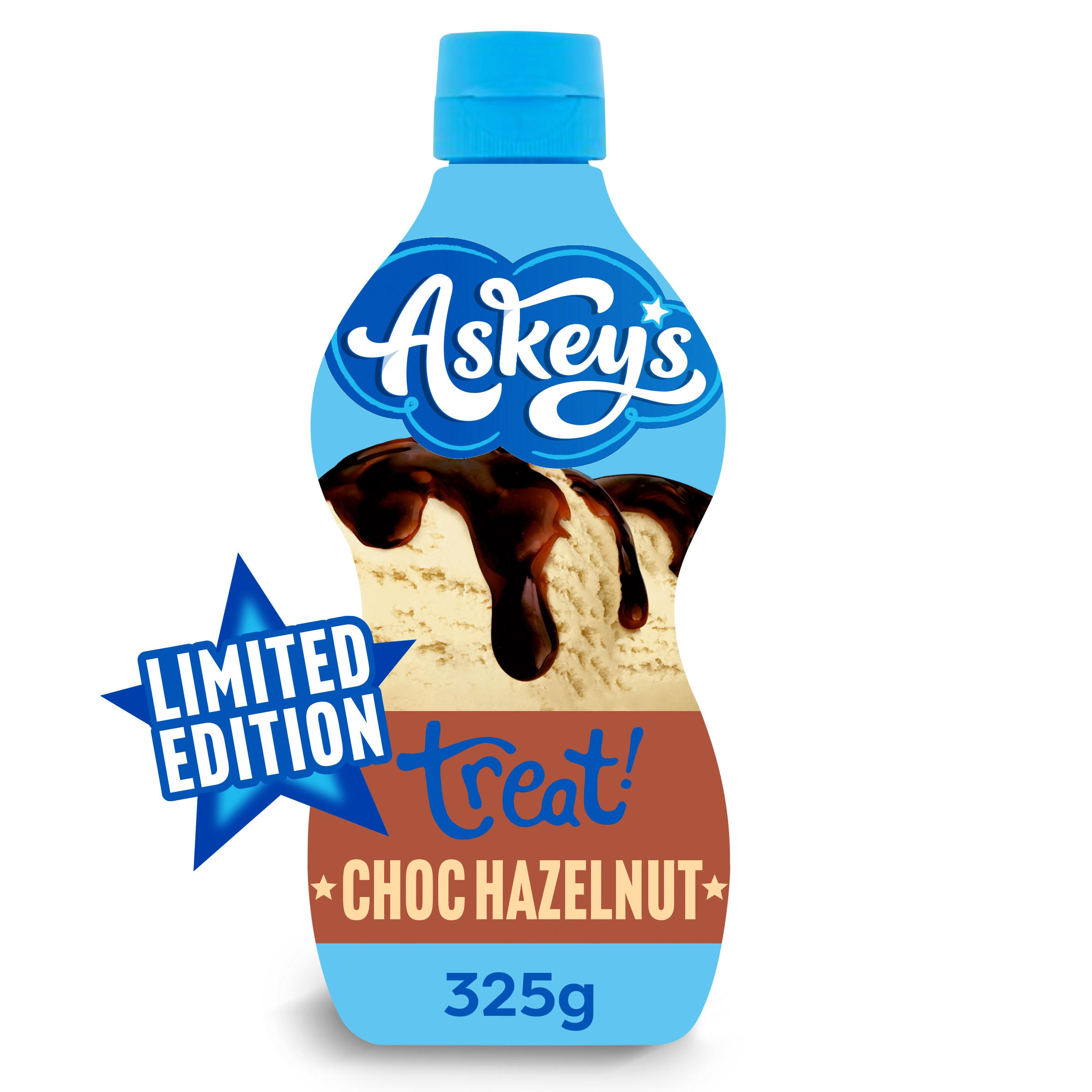 Askeys Limited Edition Treat! Choc Hazelnut Flavour Sauce 325g, folic acid free