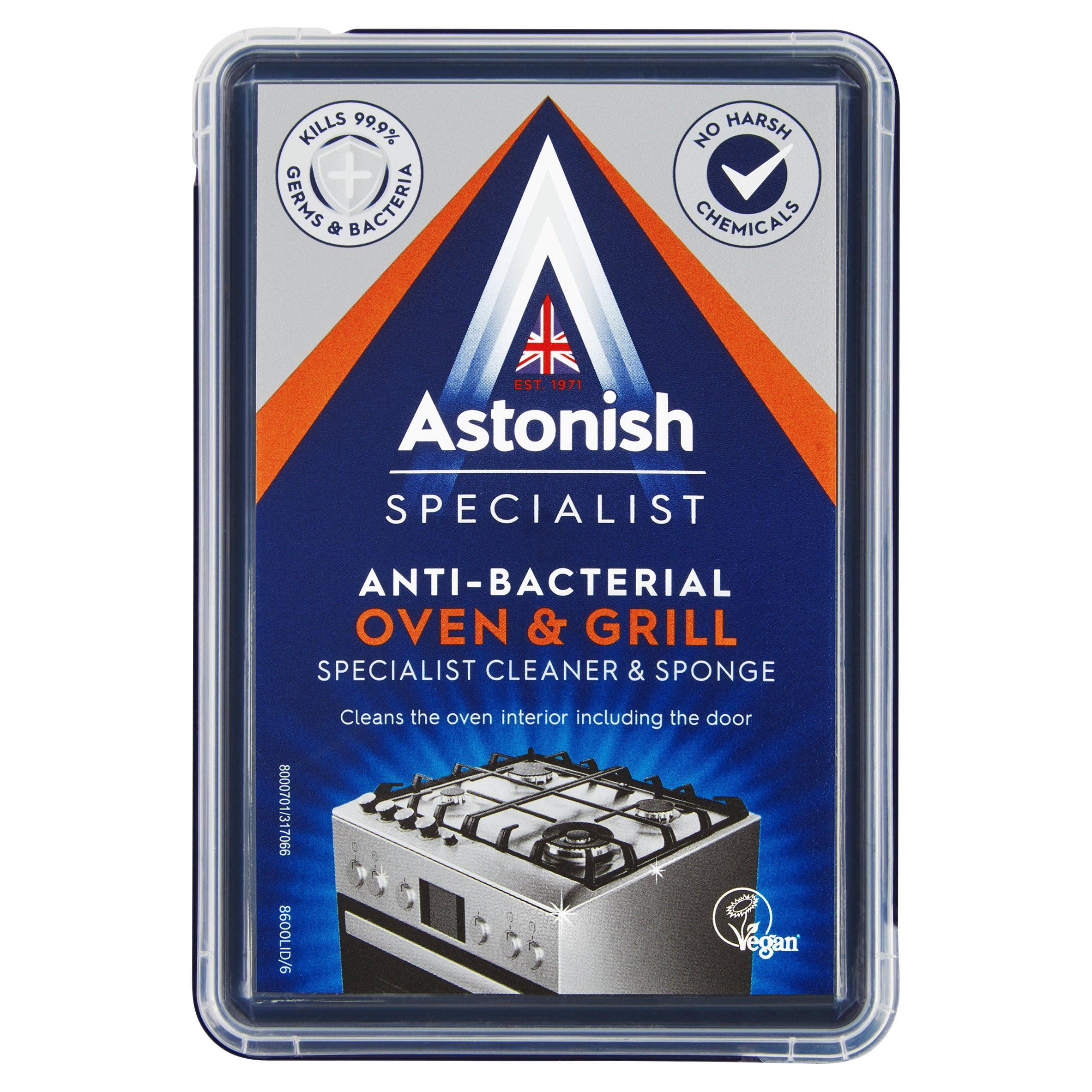 Astonish AntiBacterial Oven & Grill Specialist Cleaner & Sponge 250g