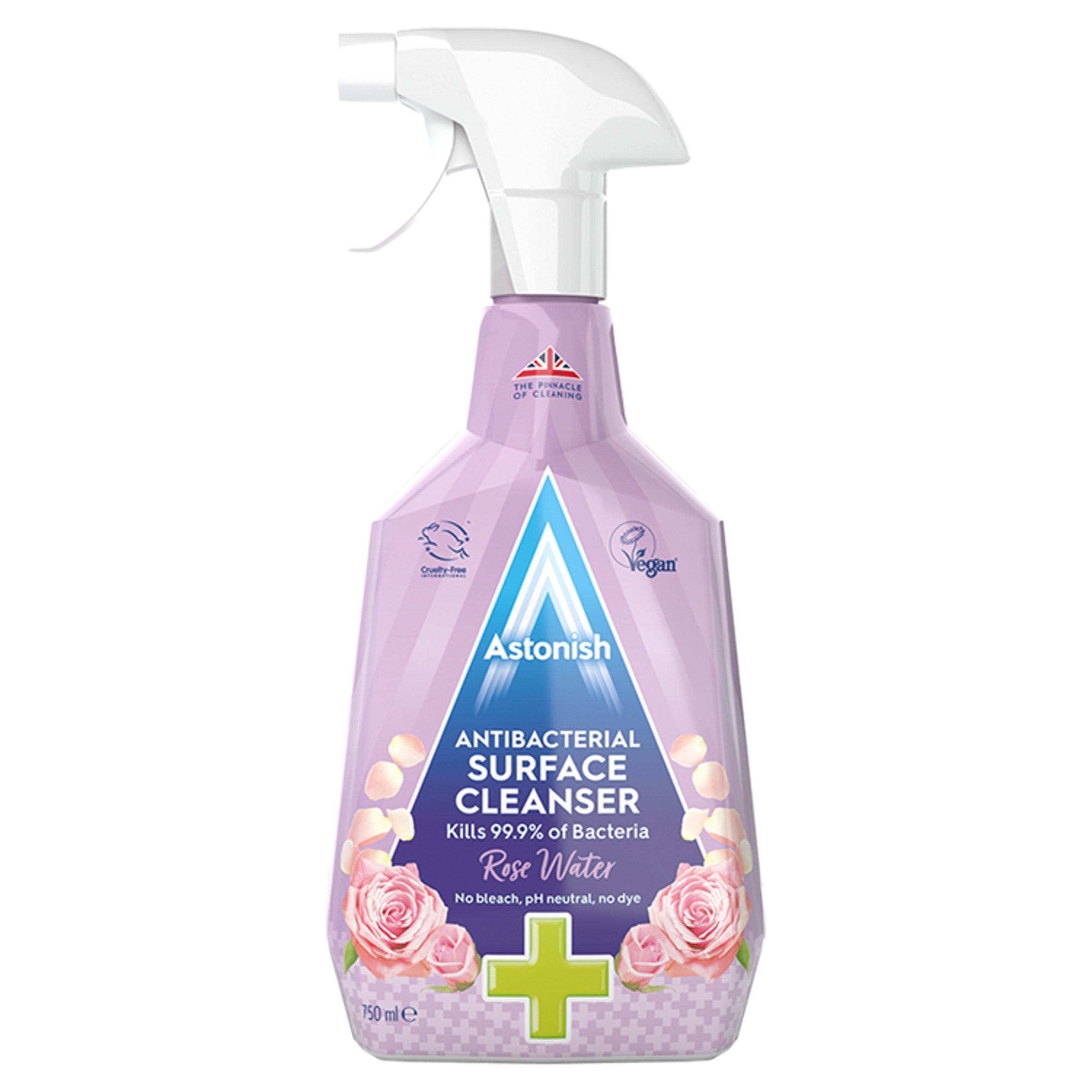 Astonish Antibacterial Surface Cleanser Rose Water 750ml Multipurpose