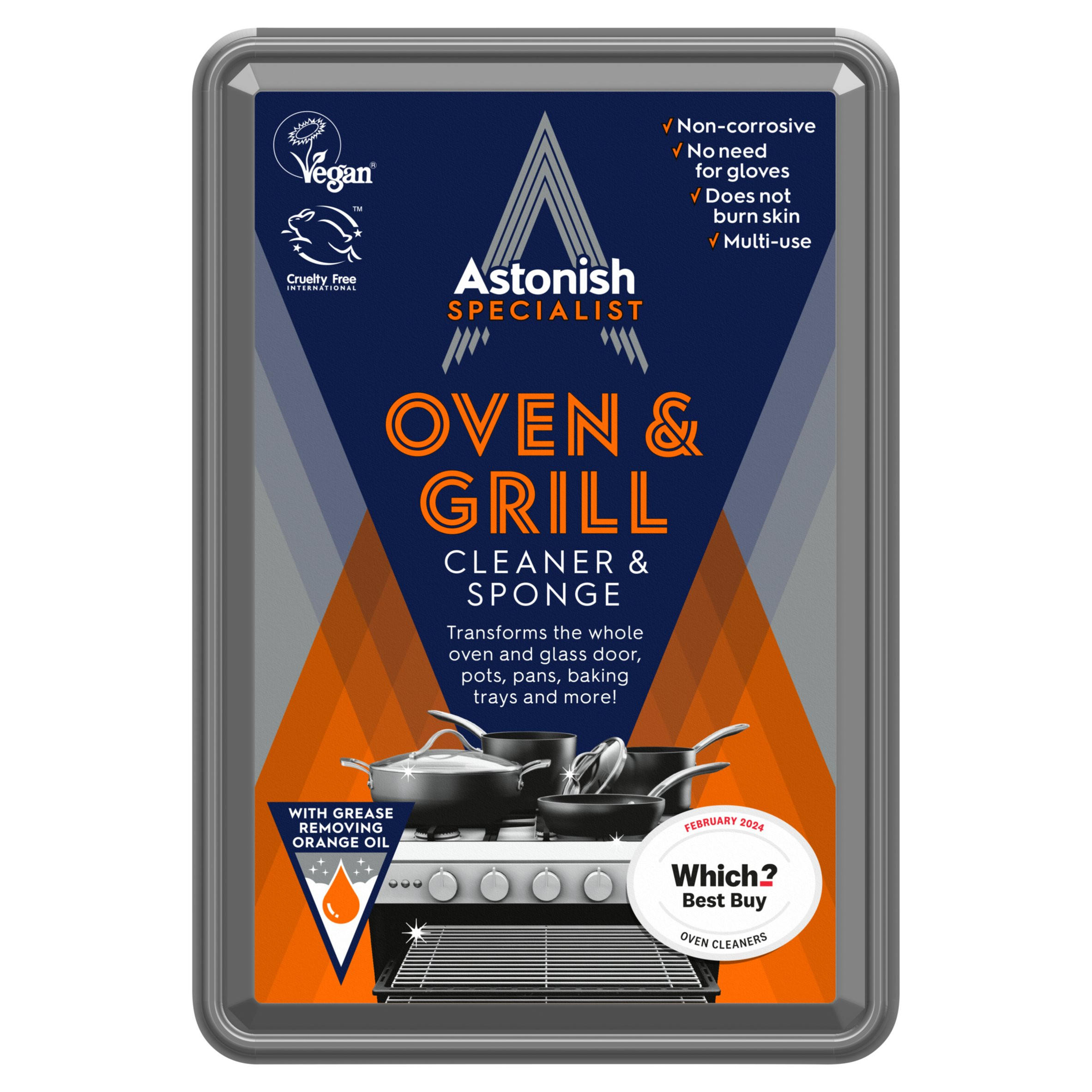 Astonish Specialist Oven & Grill Cleaner & Sponge 250g | Kitchen ...