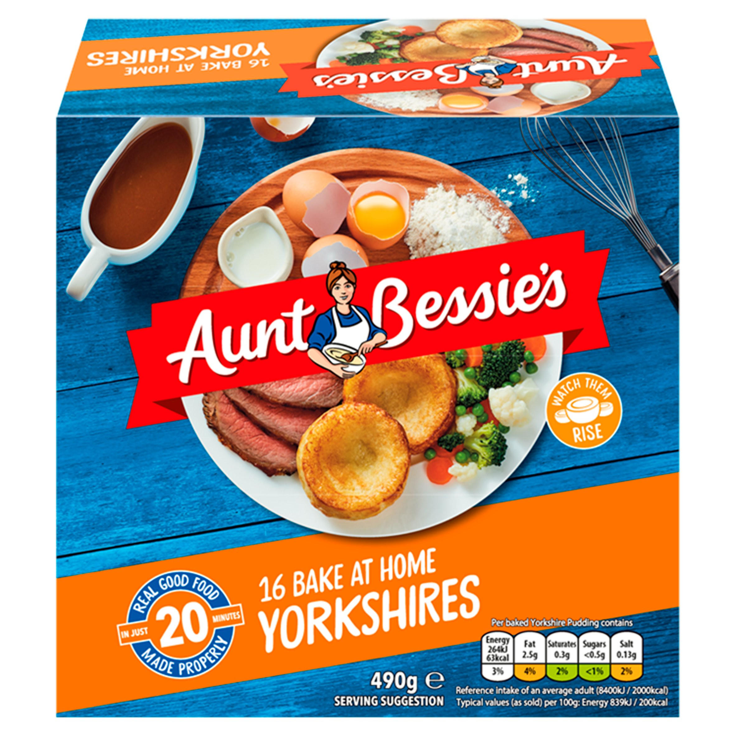 Instruere violin Bageri Aunt Bessie's 16 Bake at Home Yorkshires 490g | Yorkshire Puddings &  Stuffing | Iceland Foods