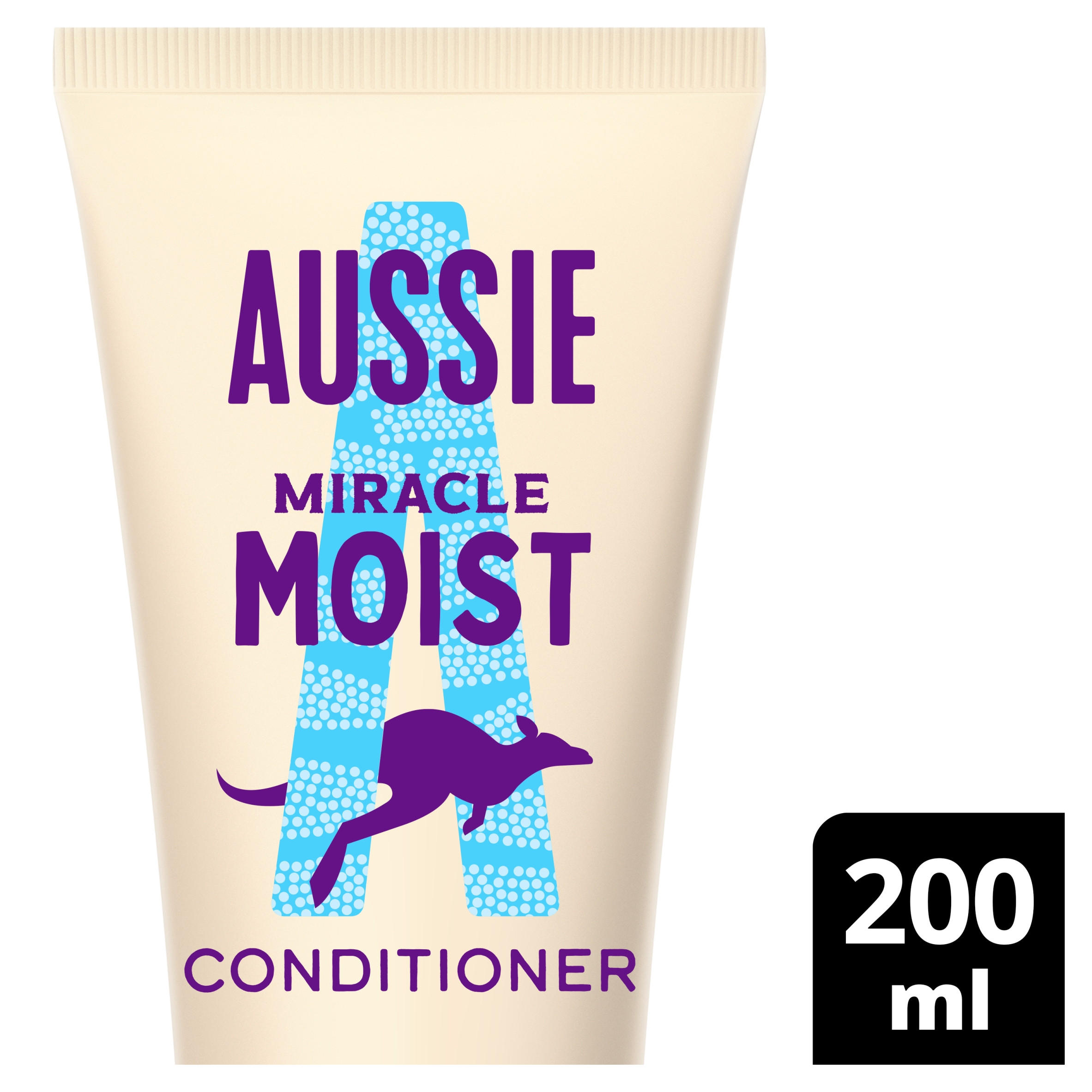 Aussie Miracle Moist Detangling Conditioner 200ml. Moisturising Formula to Revive Dry Hair
