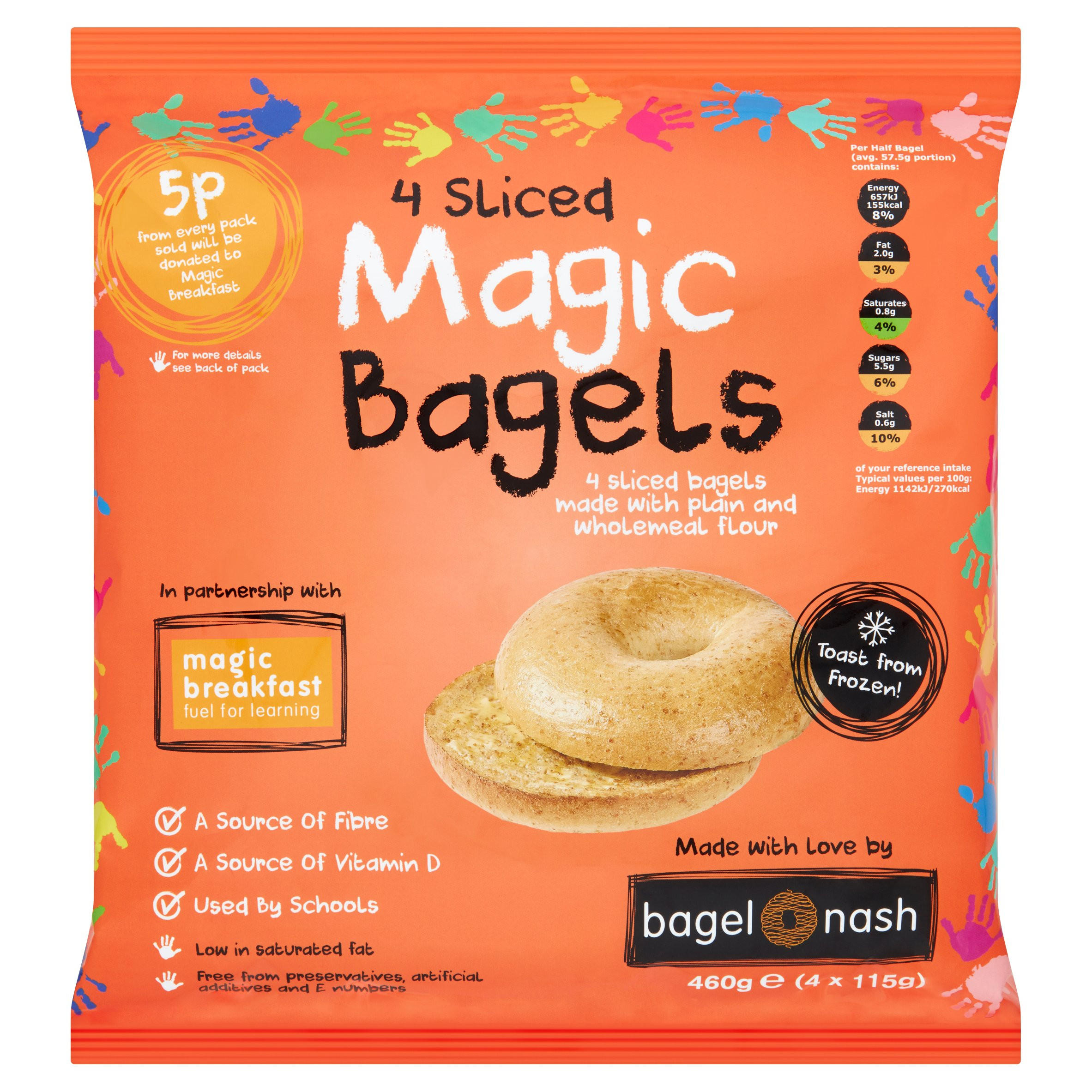 Bagel Nash Sliced Magic Bagels 4 x 115g (460g) Party Food & Platters