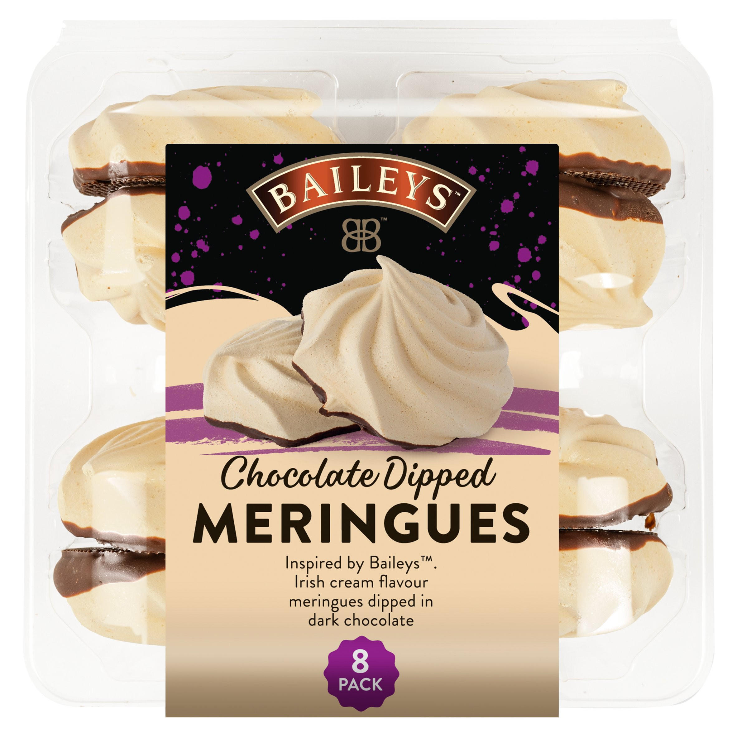 Baileys 8 Chocolate Dipped Meringues, folic acid free