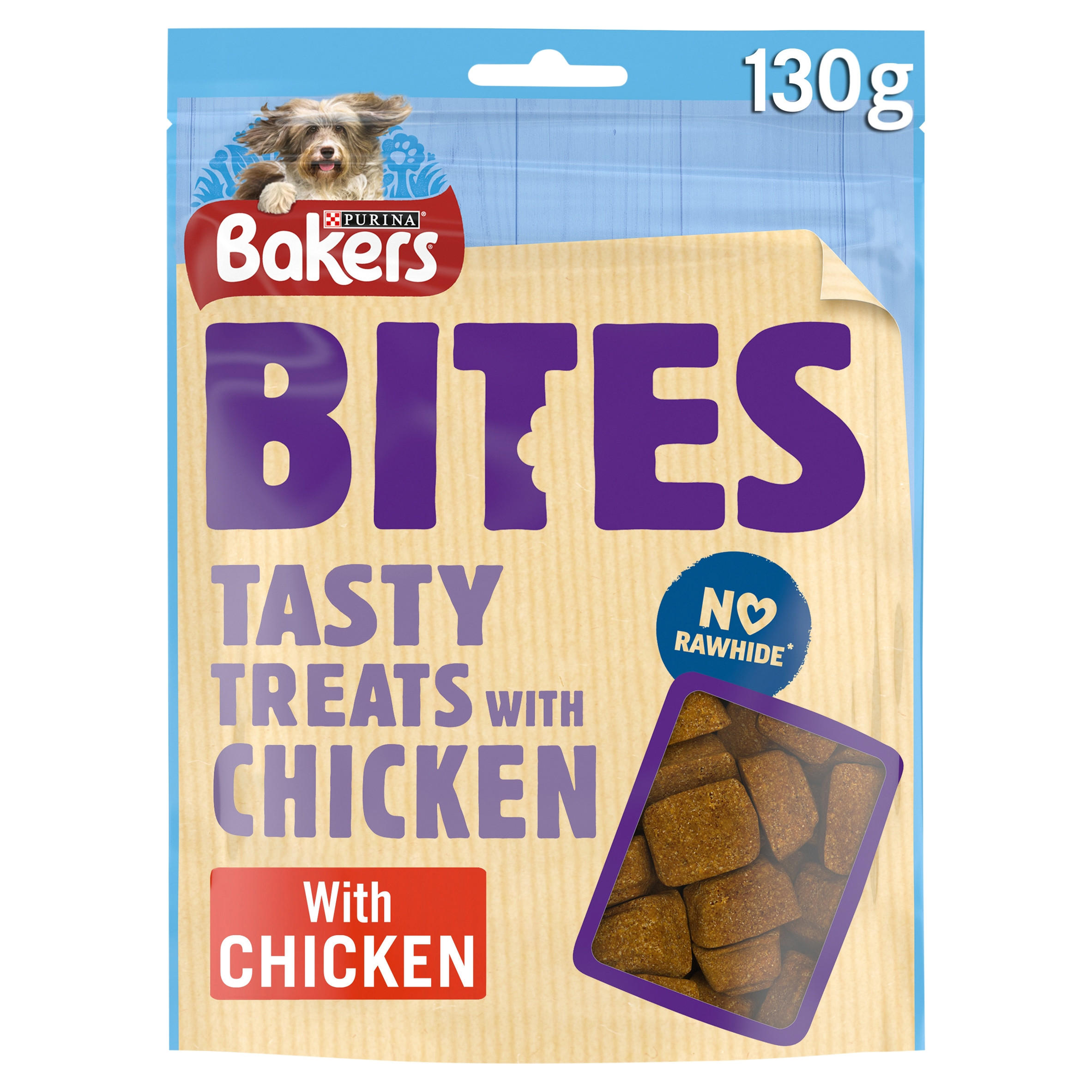 Bakers Bites Tasty Treats with Chicken 130g | Pet Treats | Iceland Foods