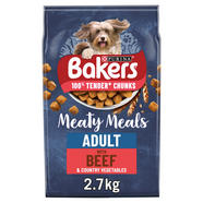 BAKERS Meaty Meals Adult Beef Dry Dog Food 2 7kg Dog Food Iceland Foods