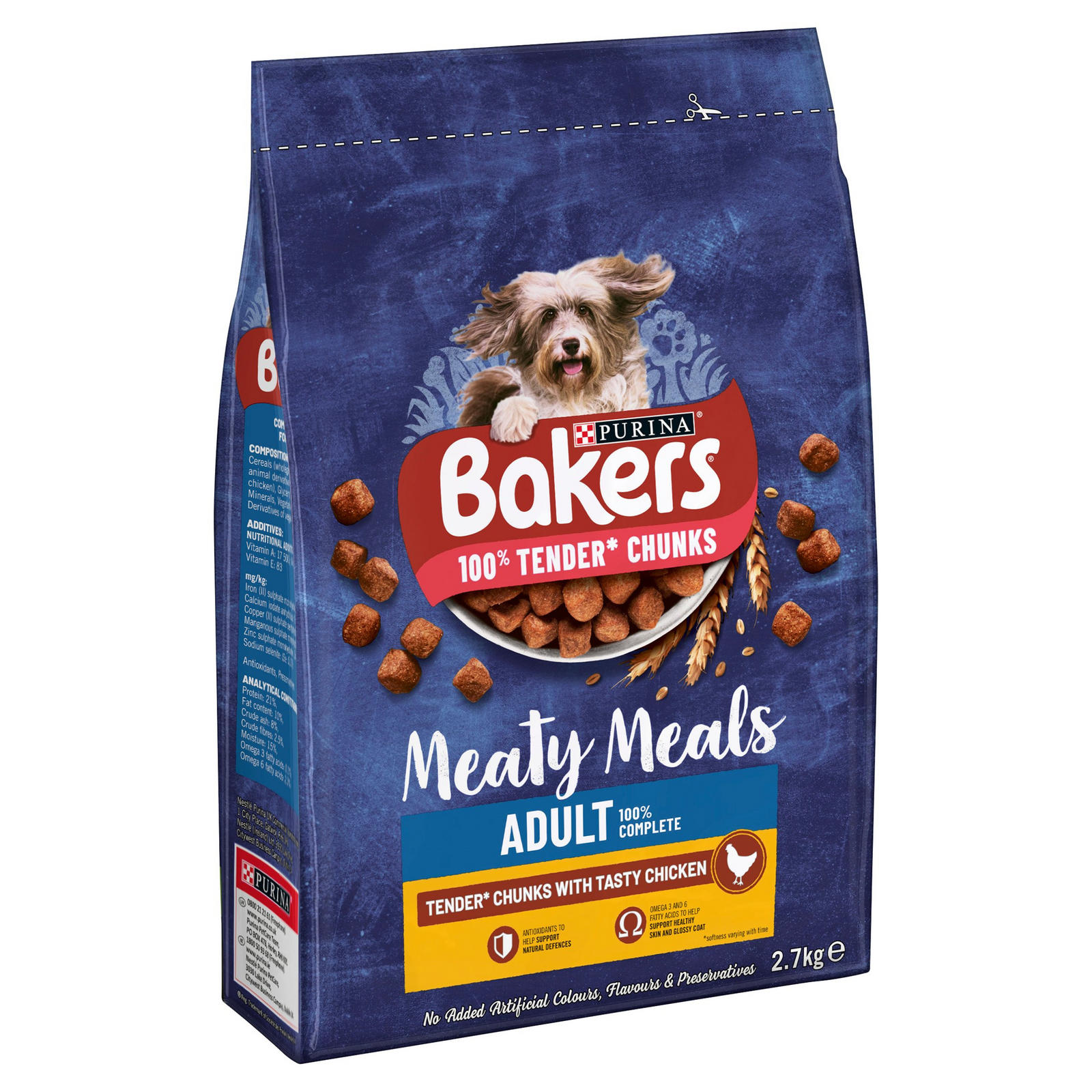 BAKERS Meaty Meals Adult Chicken Dry Dog Food 2.7kg Pet