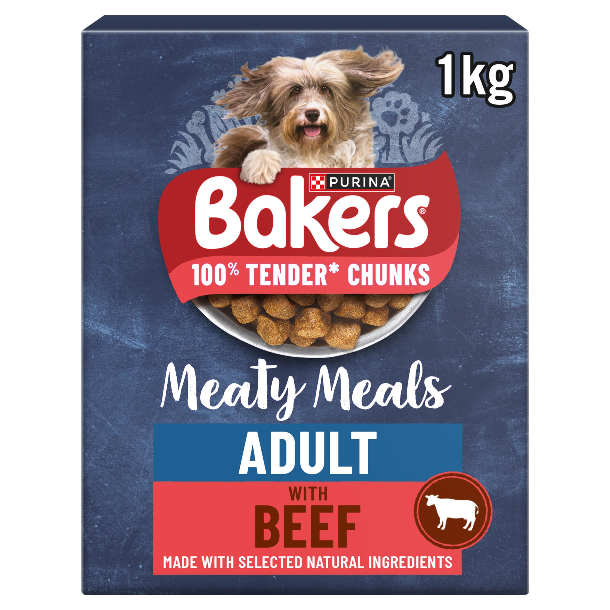 BAKERS Meaty Meals Small Dog Beef Dry Dog Food 1kg