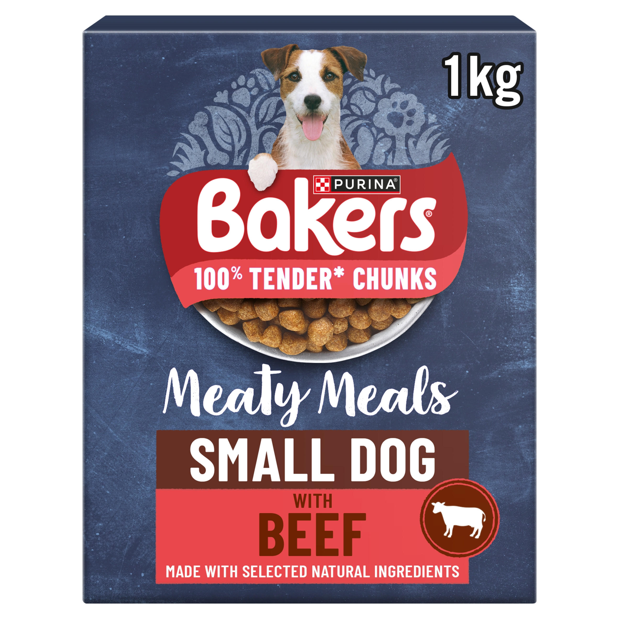 BAKERS Meaty Meals Beef Dry Dog Food 1kg
