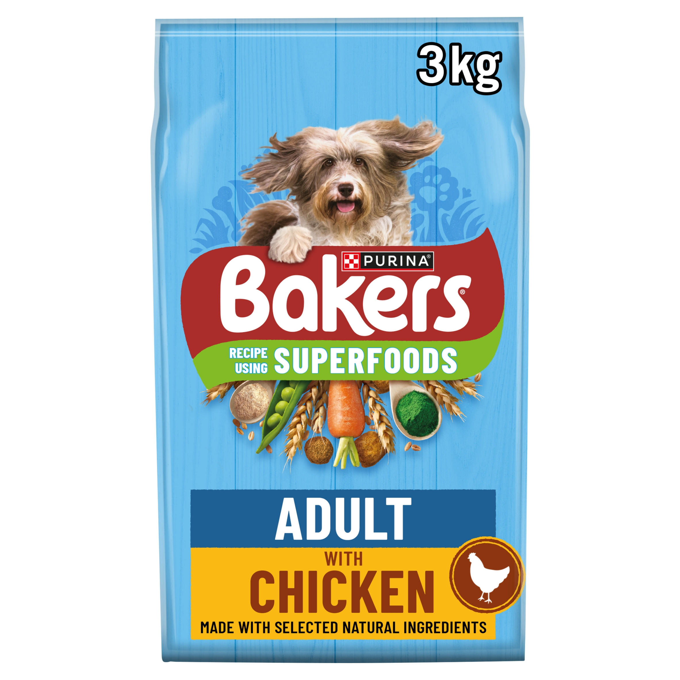 BAKERS Superfoods Puppy Chicken with Vegetables Dry Dog Food 2.85kg