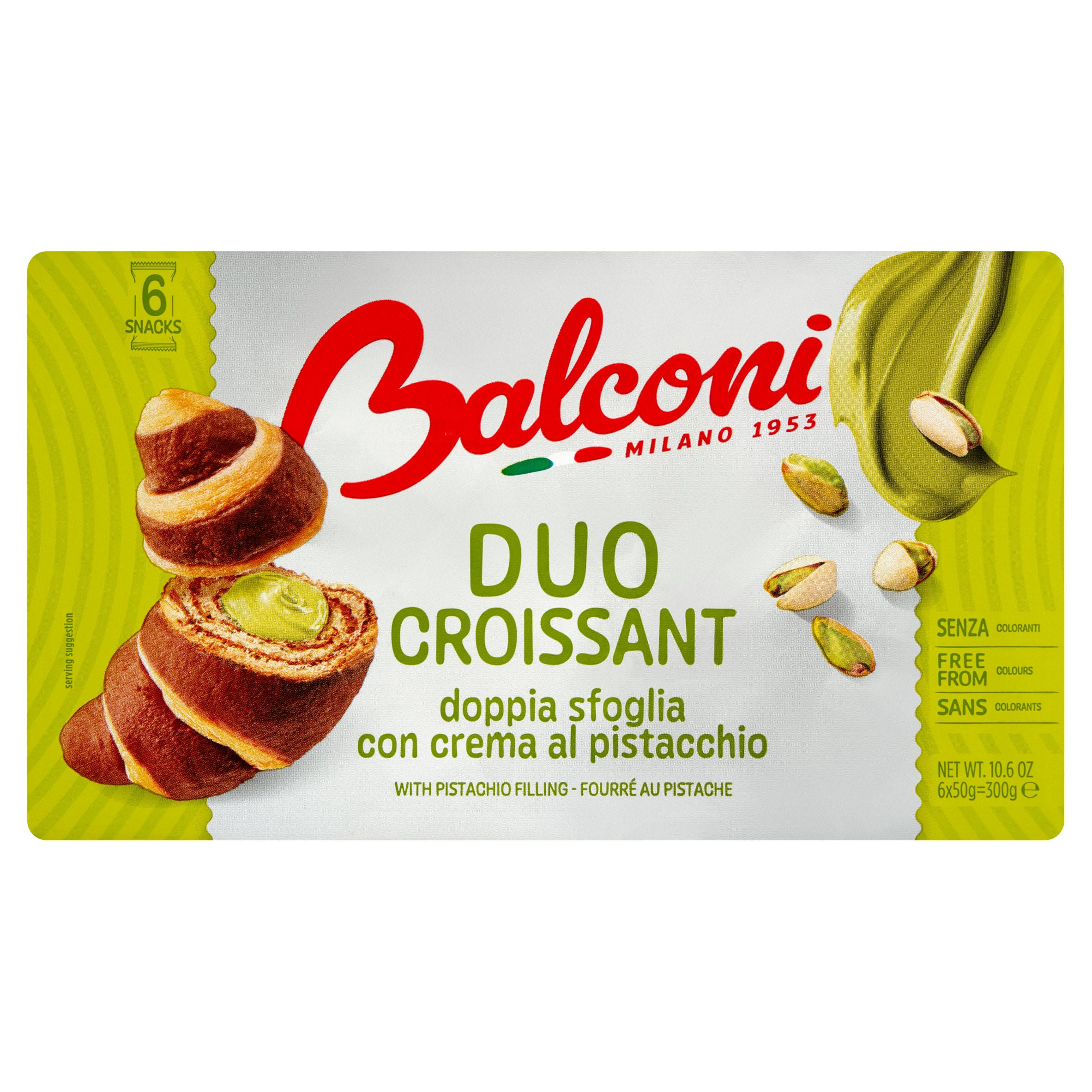 Iceland Balconi Duo Croissant with Pistachio Filling 6 x 50 g (300g)