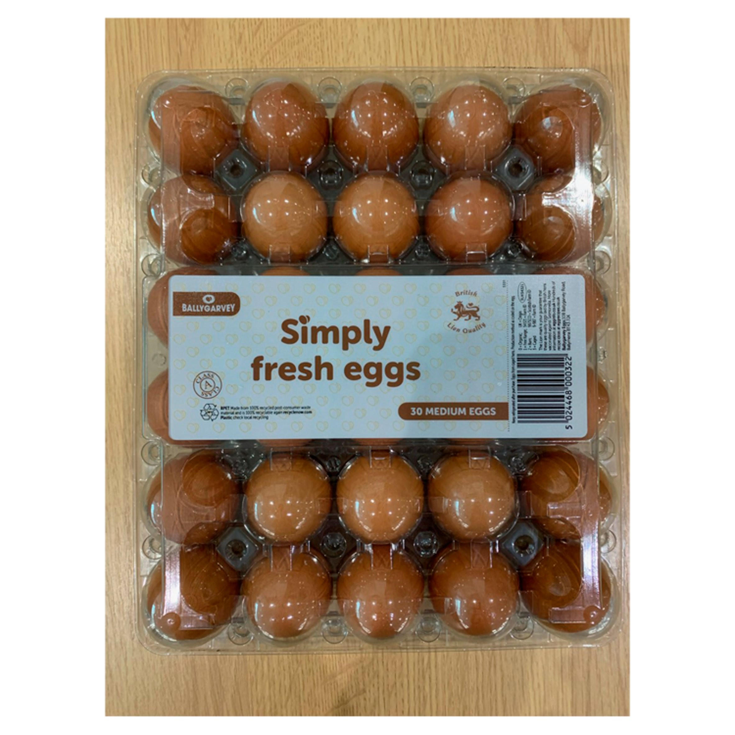 Ballygarvey Simply Fresh 30 Medium Eggs