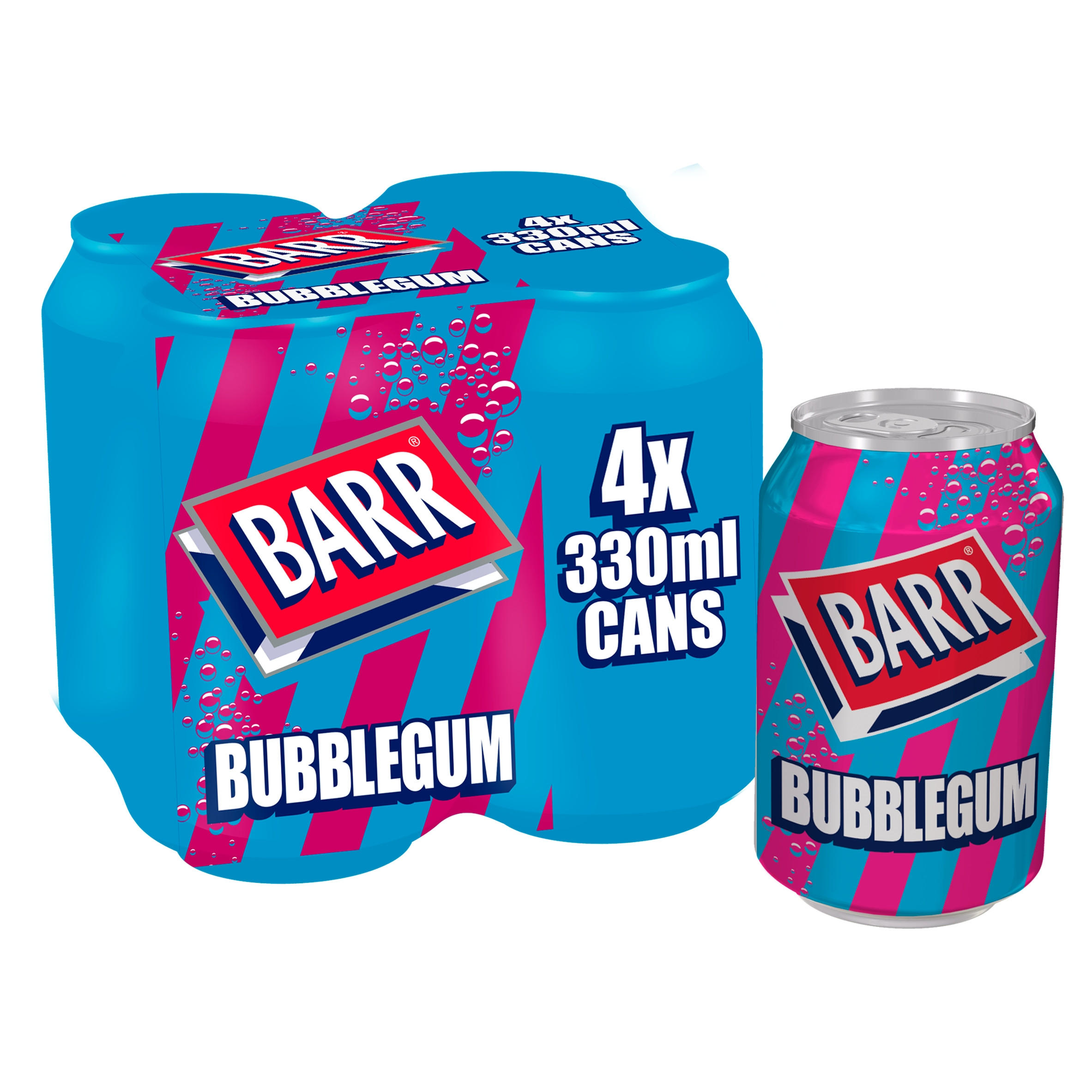 Barr Bubblegum 4 X 330ml Cans Canned Drinks Iceland Foods 5956