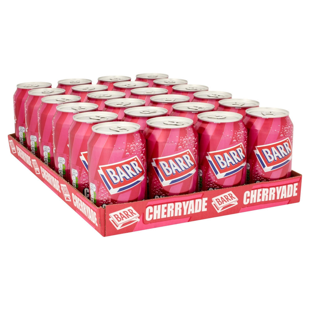 Barr Cherryade Flavoured Fizzy Drink 330ml Can 12 24 Packs