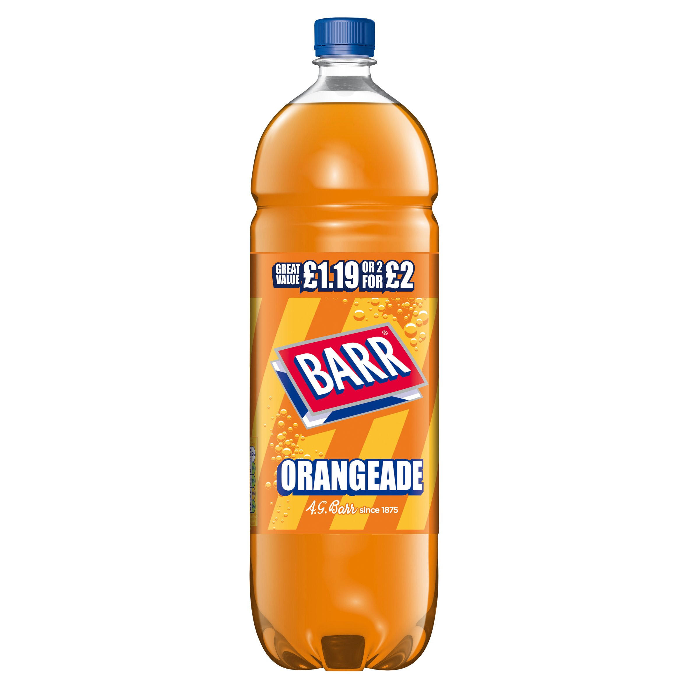 Barr Orangeade Soft Drink 2L Bottle PMP £1.19 or 2 for £2 Orange and