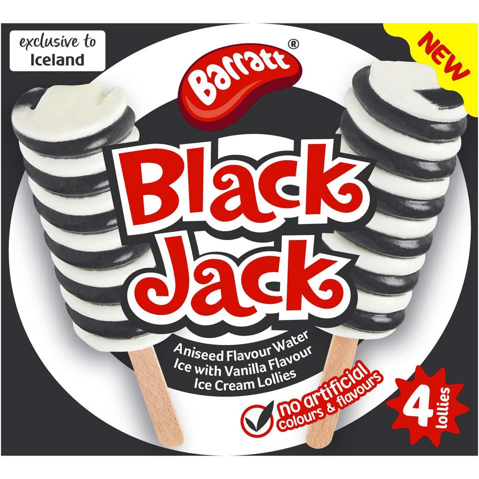 Barratt Black Jack Ice Lollies 4 x 260g