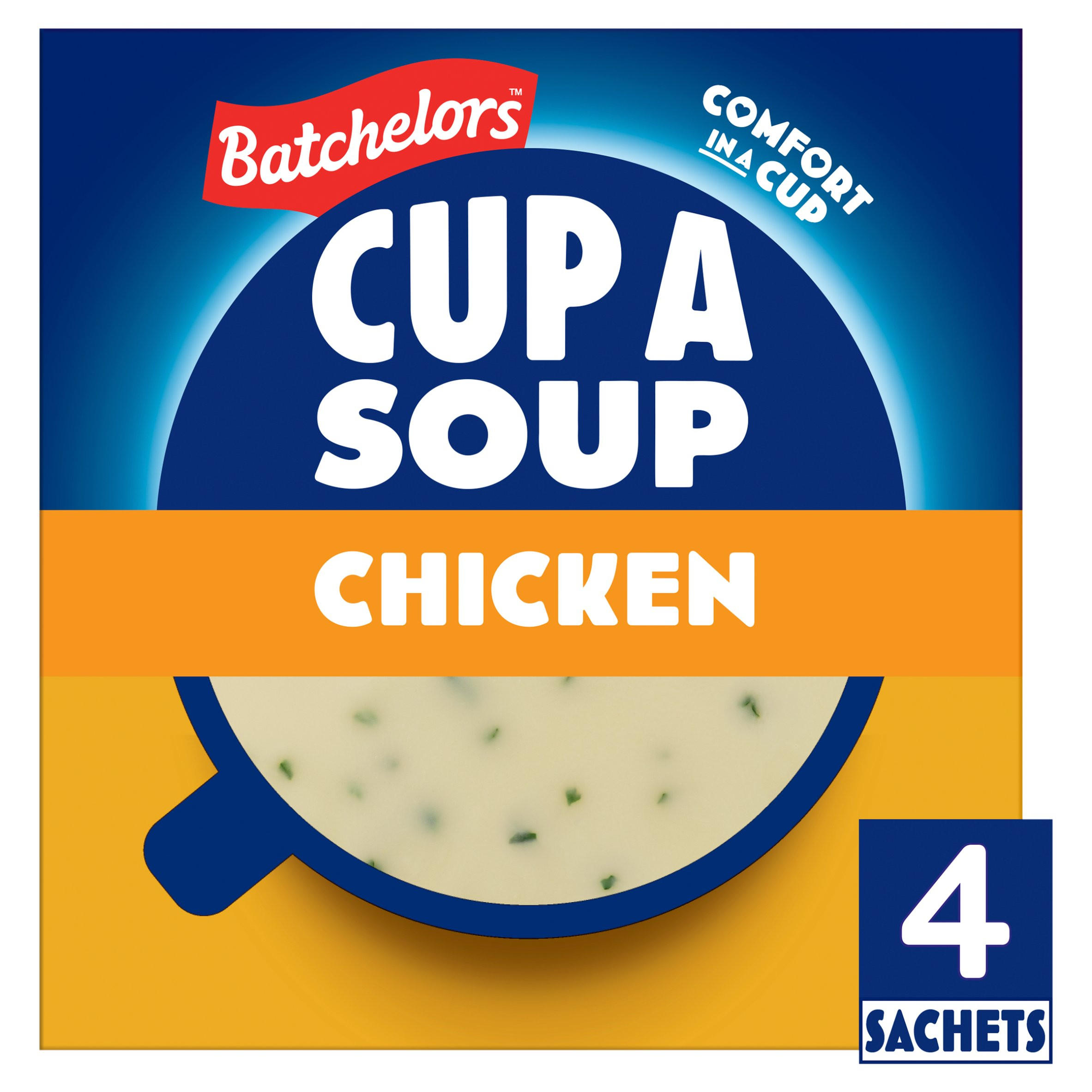 Batchelors Cup a Soup Chicken 4 Instant Soup Sachets 81g, folic acid free