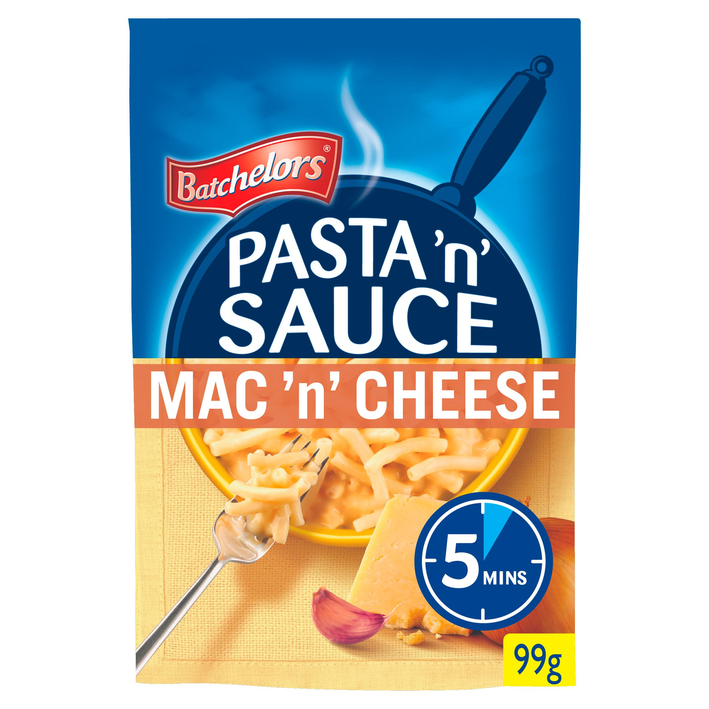 Batchelors Pasta 'n' Sauce American Style Mac 'n' Cheese Bacon Flavour Pasta Sachet 99g