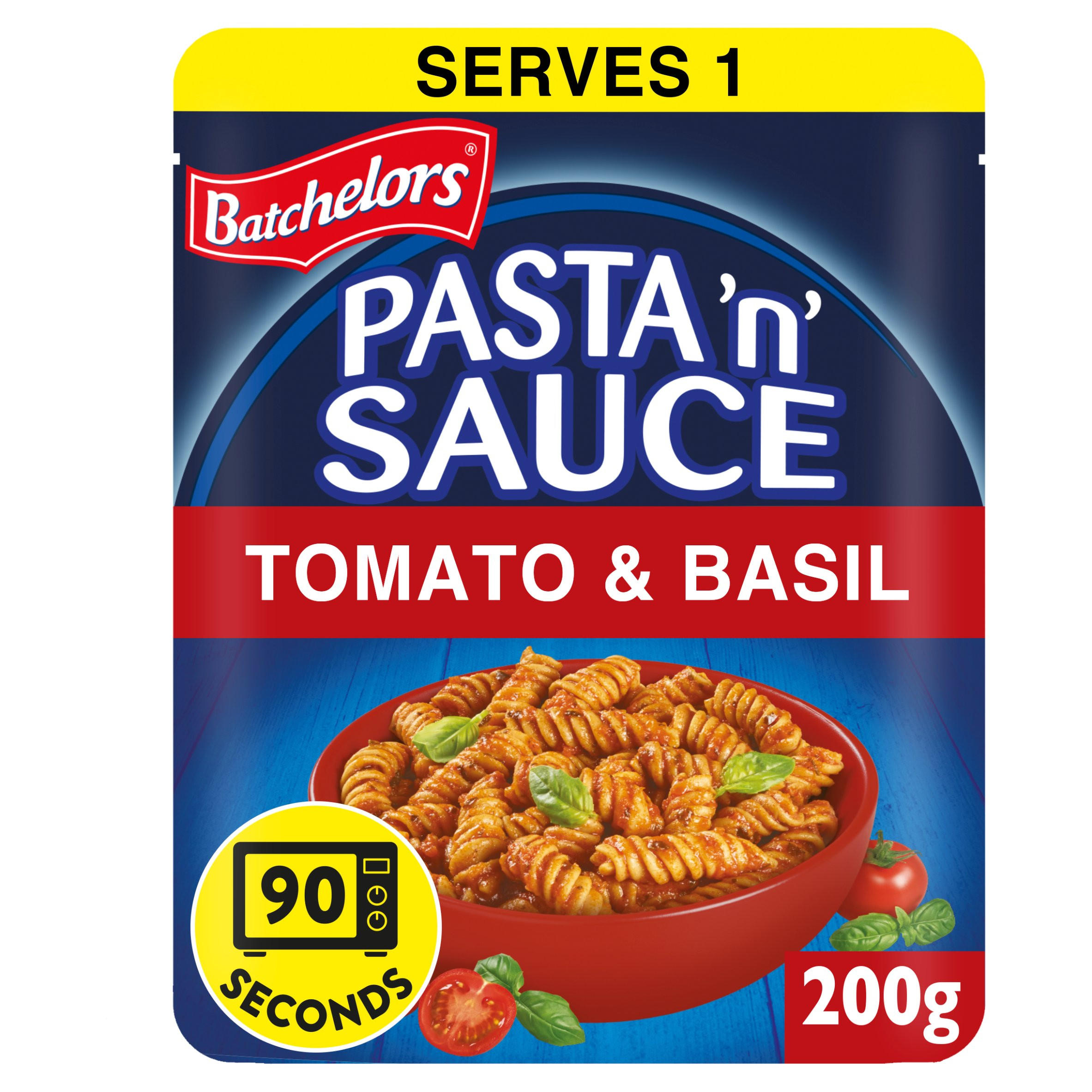 Batchelors Pasta N Sauce Microwave Ready Meal Tomato and Basil Pasta