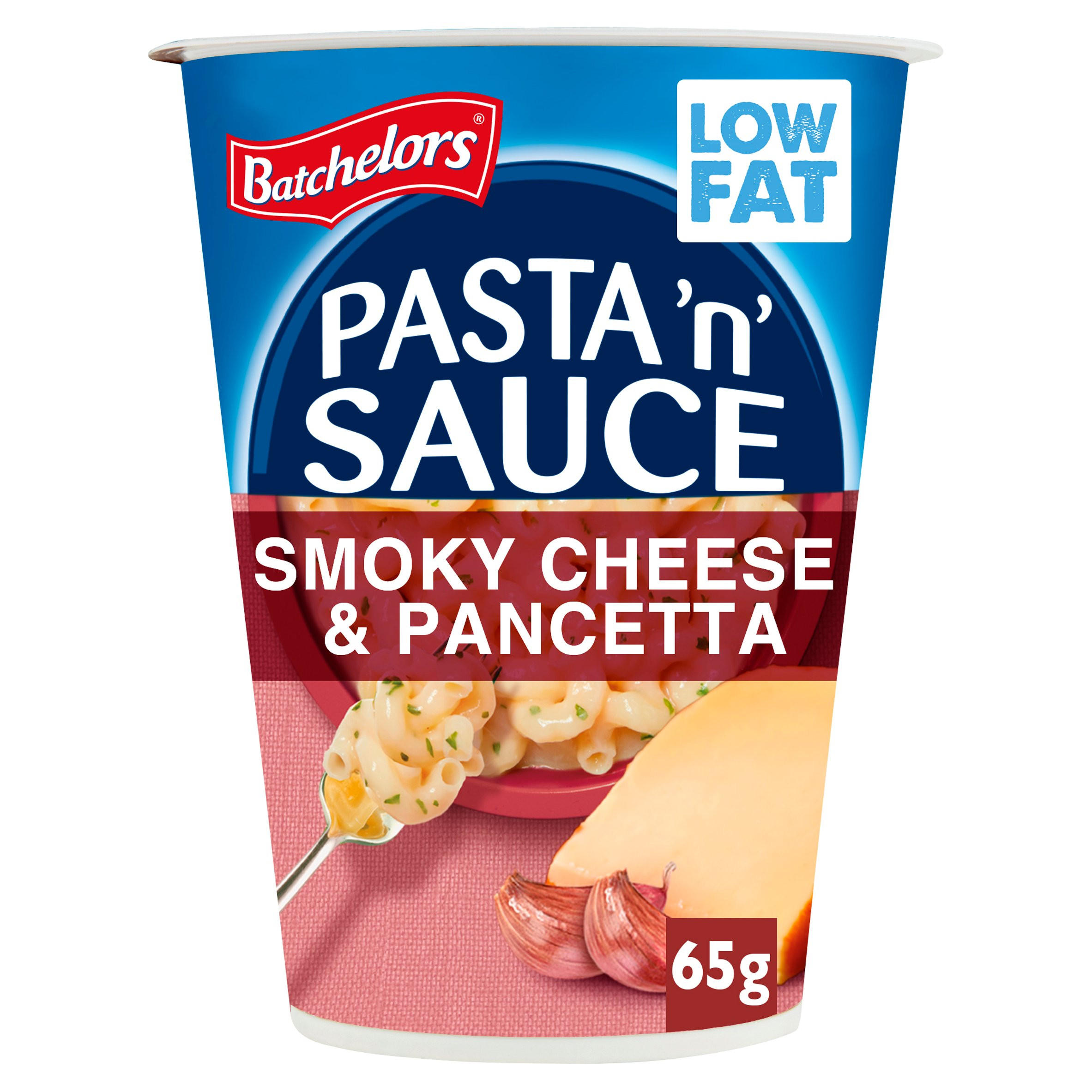 Batchelors Pasta 'n' Sauce Smoky Cheese & Pancetta Flavour Pasta Pot 65g, folic acid free