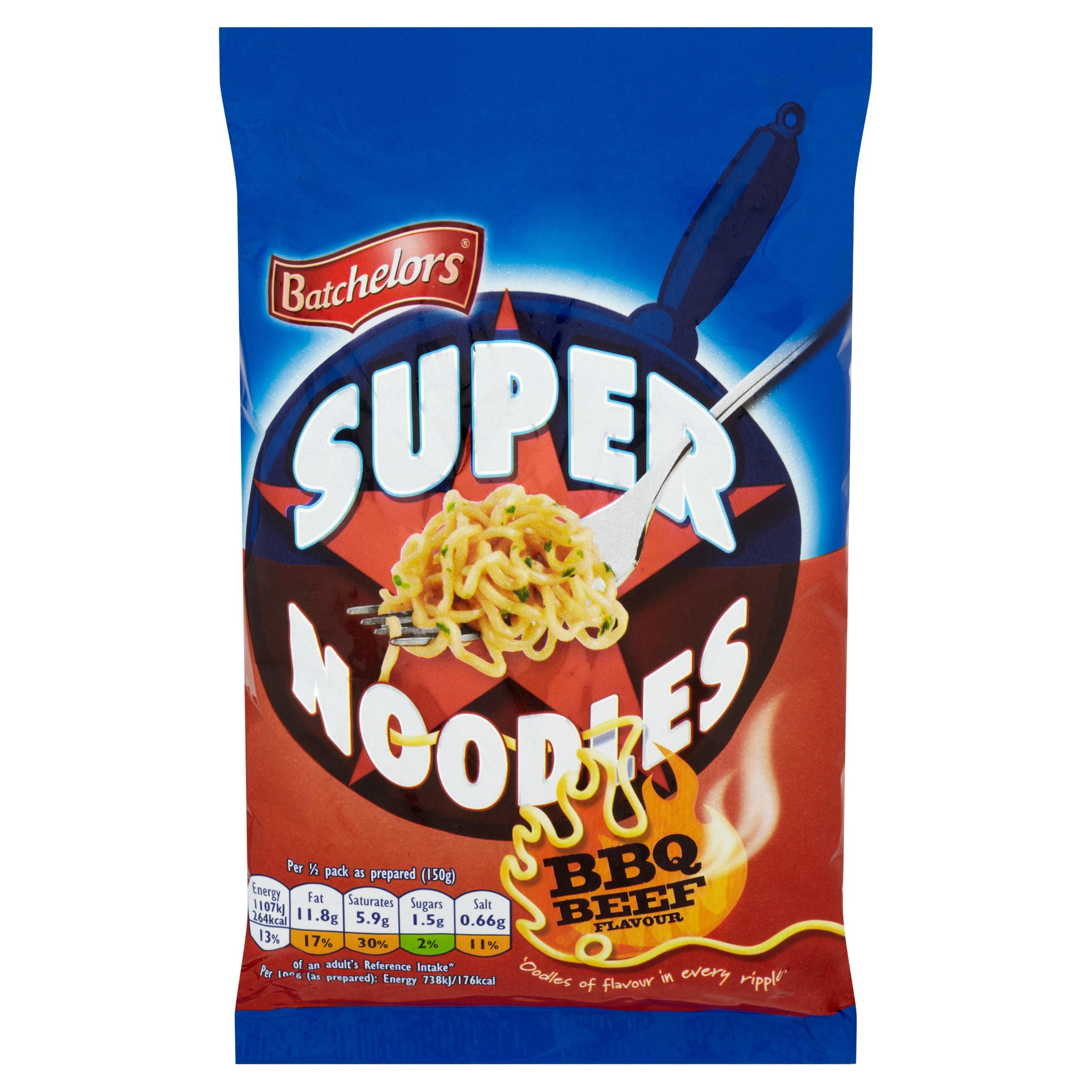 Batchelors Super Noodles BBQ Beef Flavour 100g Packet Rice, Pasta
