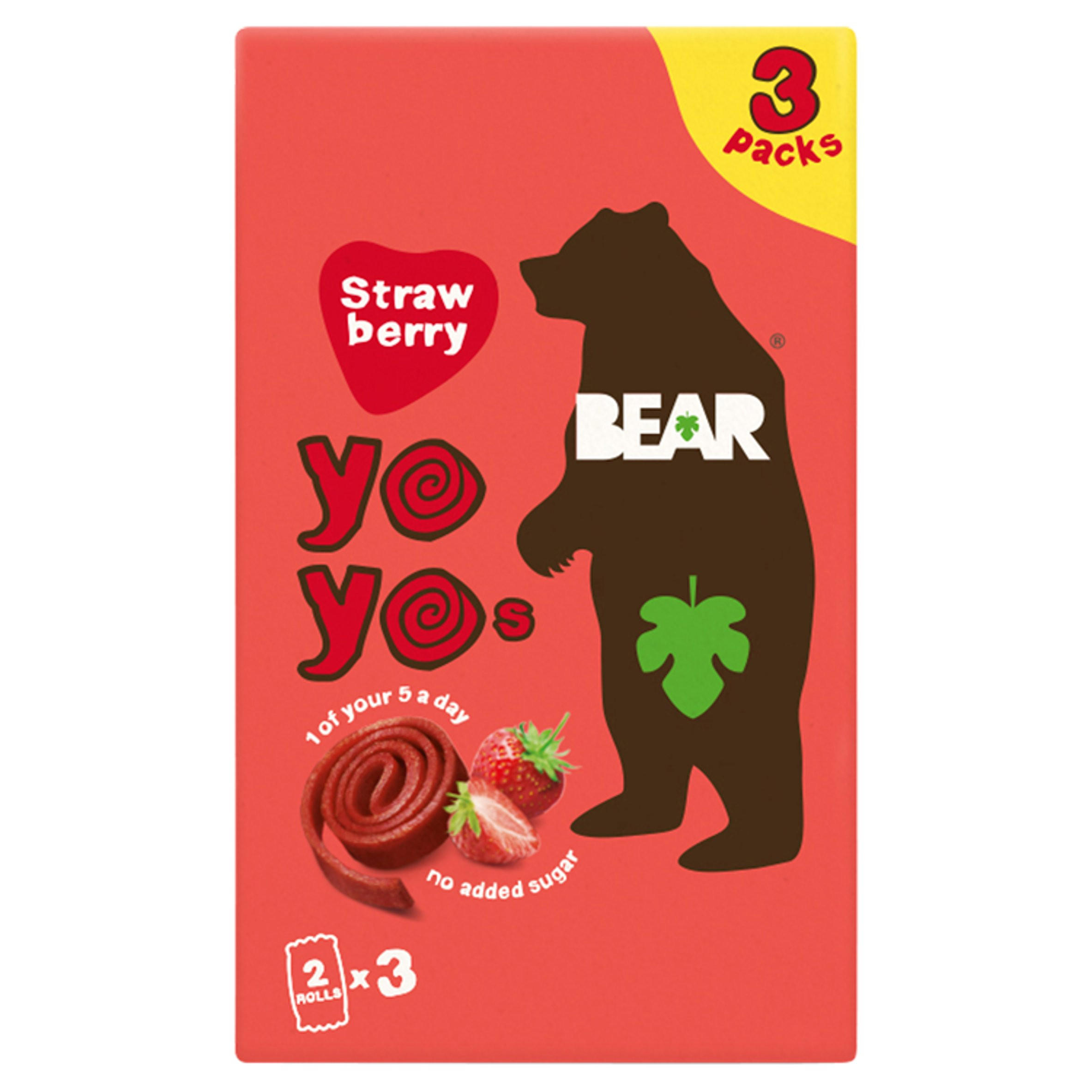 BEAR Yoyos Strawberry 3 x 20g Sweets Iceland Foods
