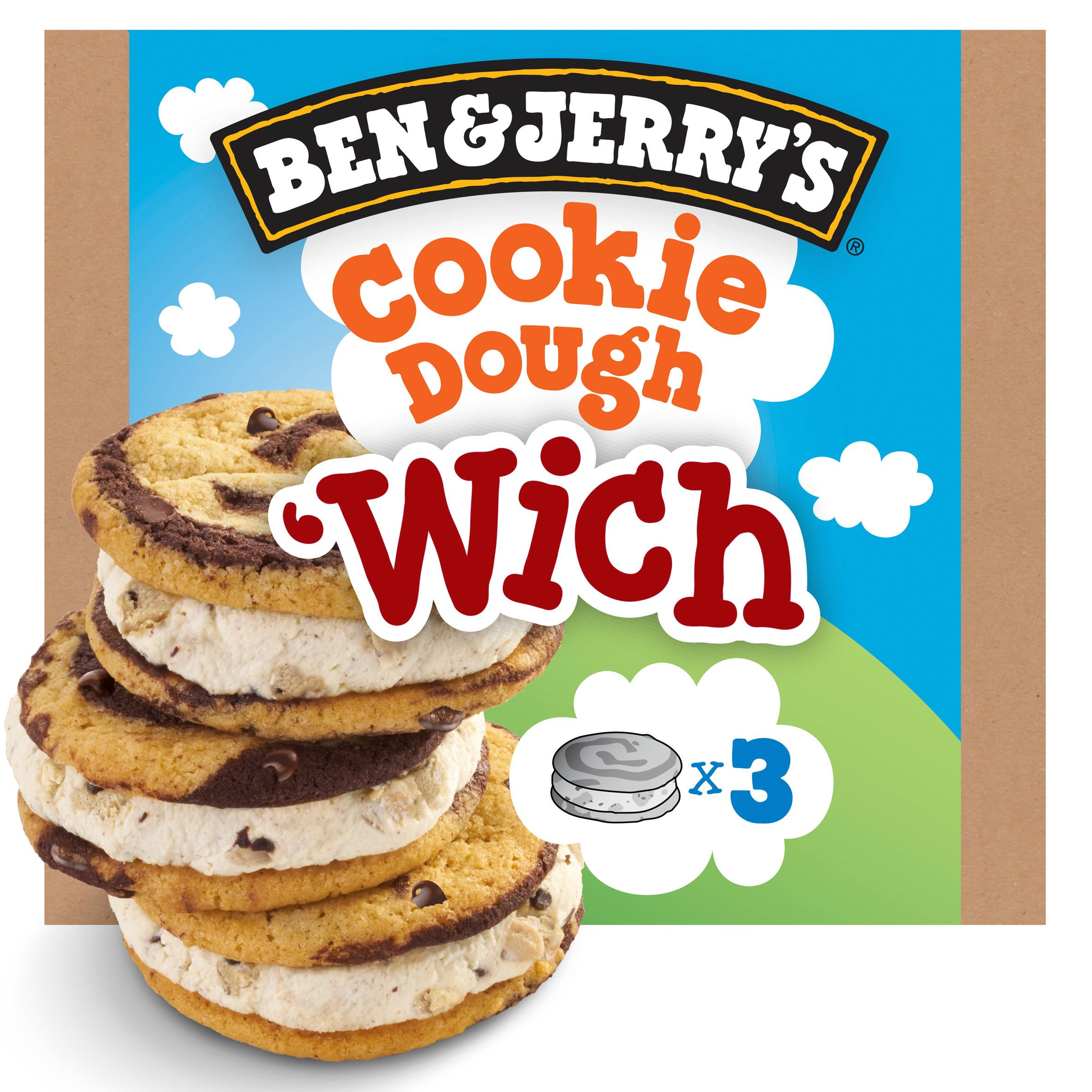 Ben & Jerry's Wich Cookie Dough Ice Cream Sandwich 20 x 20ml   Ice ...