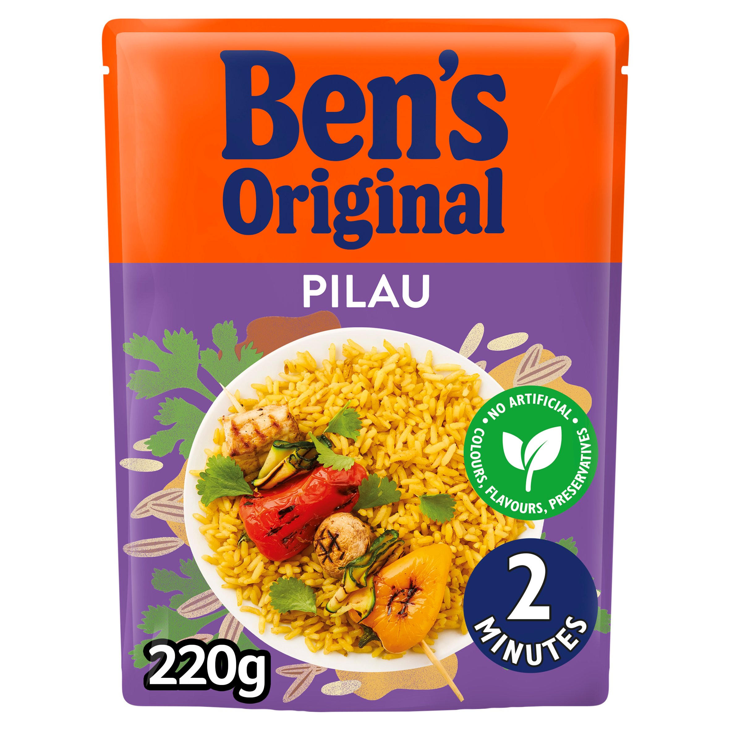 Bens Original Pilau Microwave Rice 220g Rice, Grains & Pulses