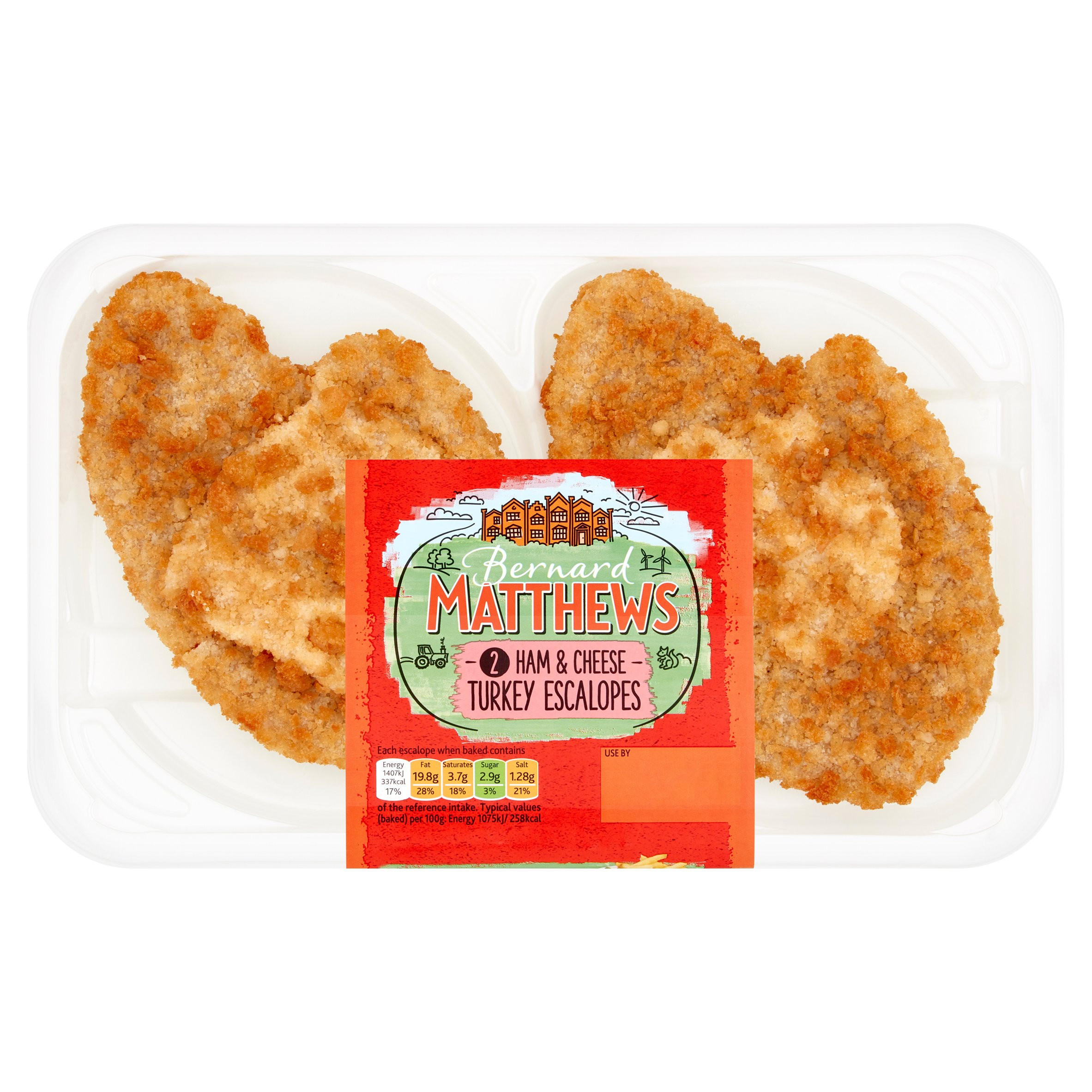 Bernard Matthews 2 Ham & Cheese Turkey Escalopes 285g Chicken