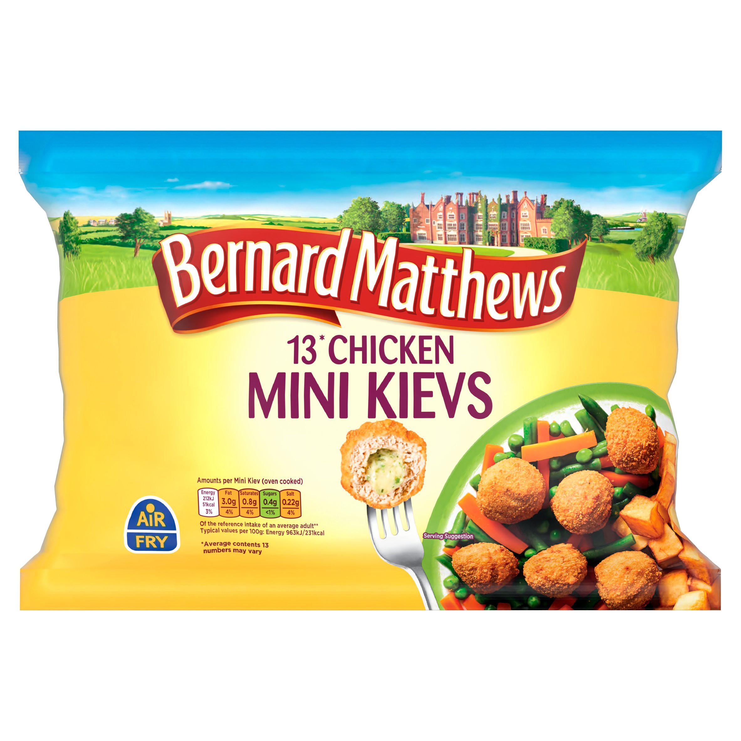 Bernard Matthews Chicken Kievs – Crispy Frozen Chicken Kievs 295g, Fun Meals for Kids