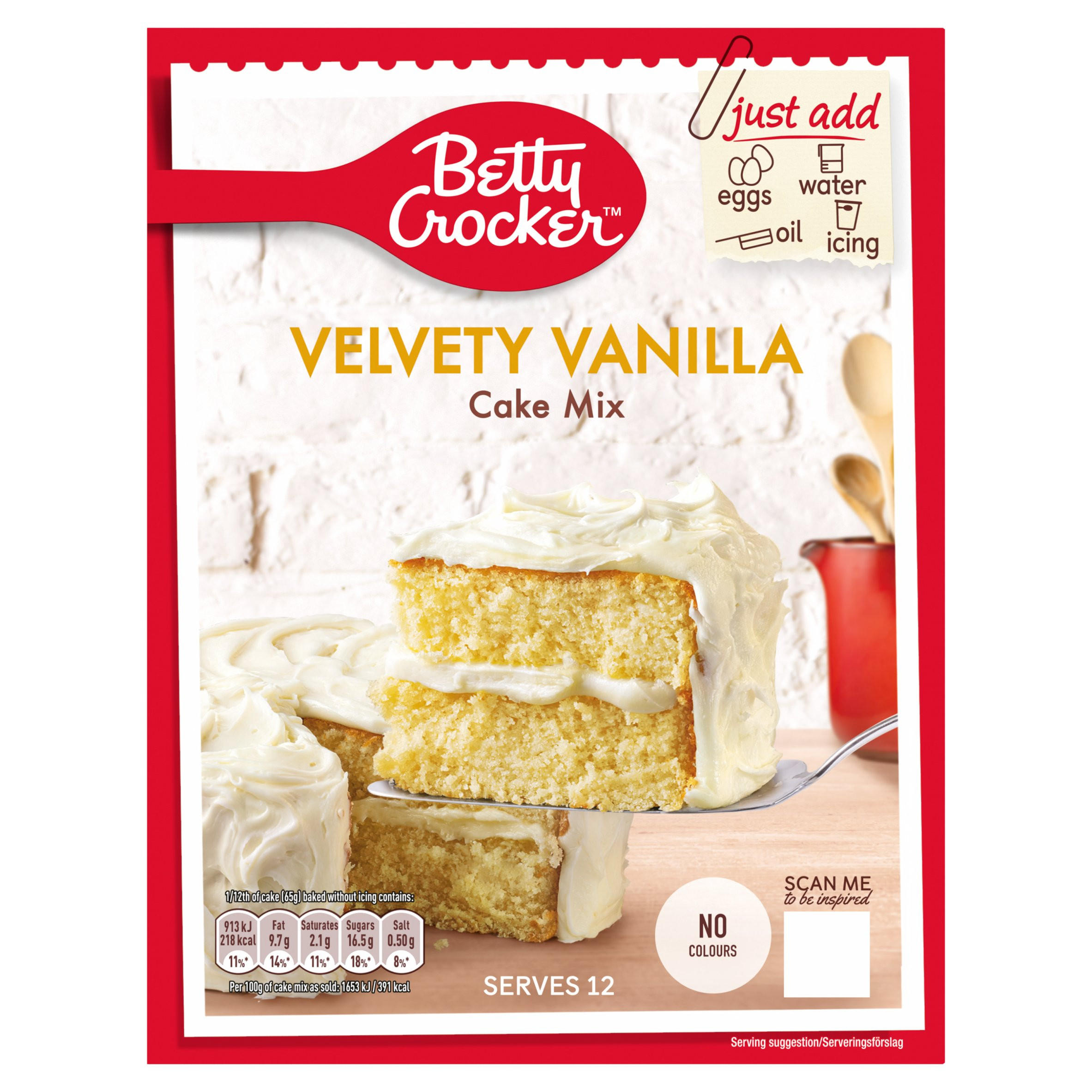 Betty Crocker Velvety Vanilla Cake Mix 425g | Home Baking | Iceland Foods