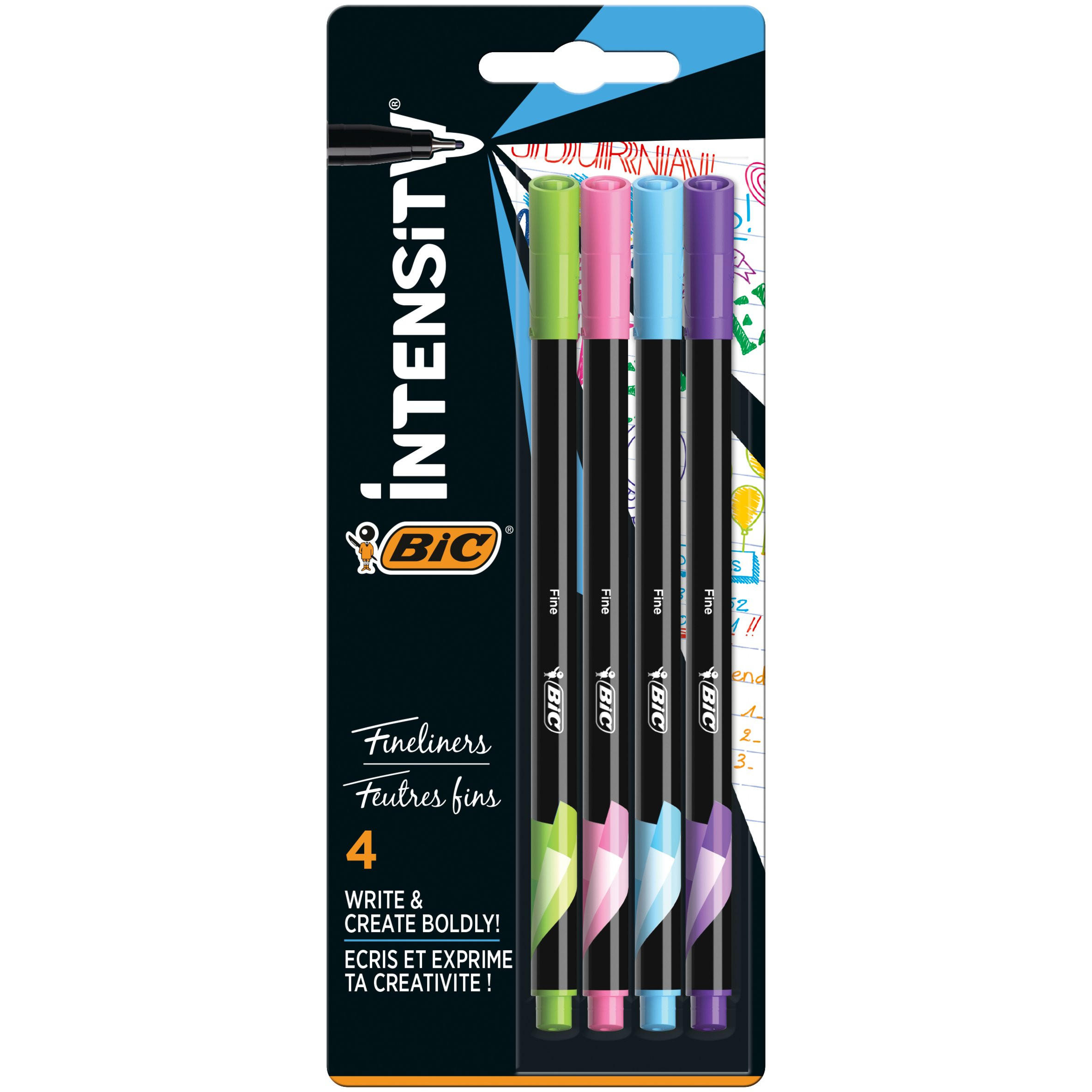 BIC Intensity Fine Felt Tip Pens Fine Point (0.8 mm) - Assorted