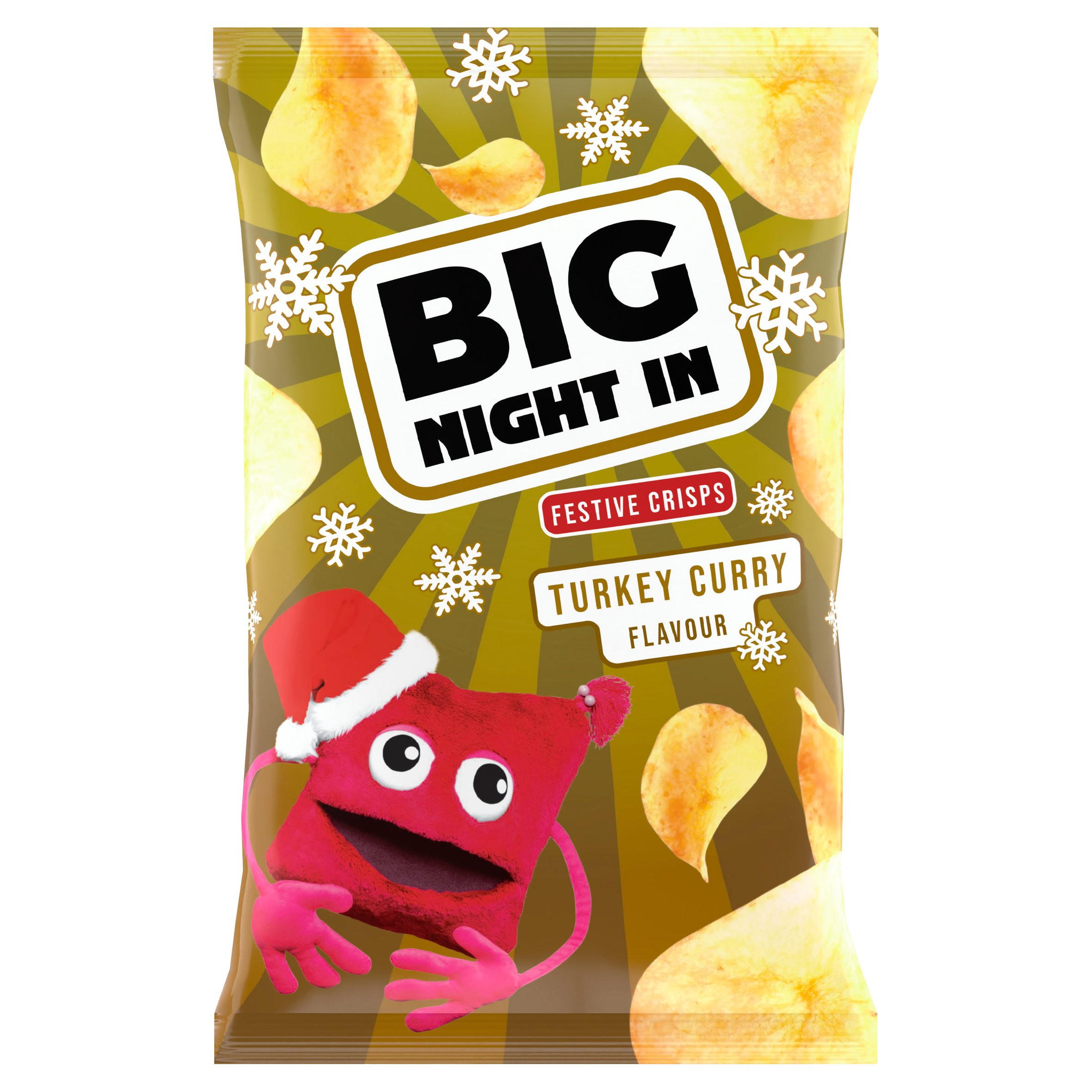 Big Night In Turkey Curry Flavour Festive Crisps 150g, folic acid free