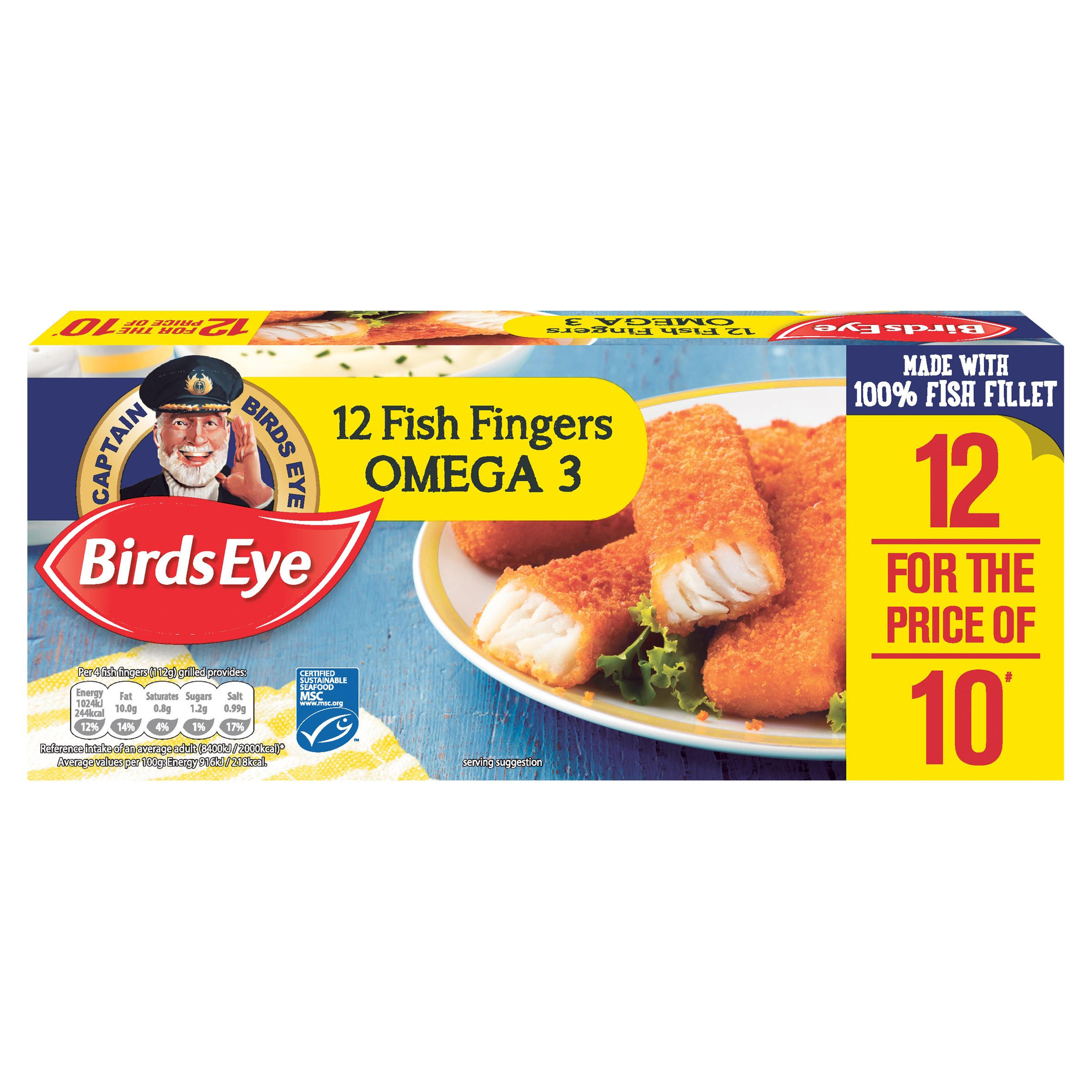 Birds Eye 12 Omega 3 Fish Fingers 336g | Fish Fingers, Fish Cakes ...