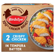 Birds Eye 2 Crispy Chicken In Tempura Batter 170g Breaded Battered 