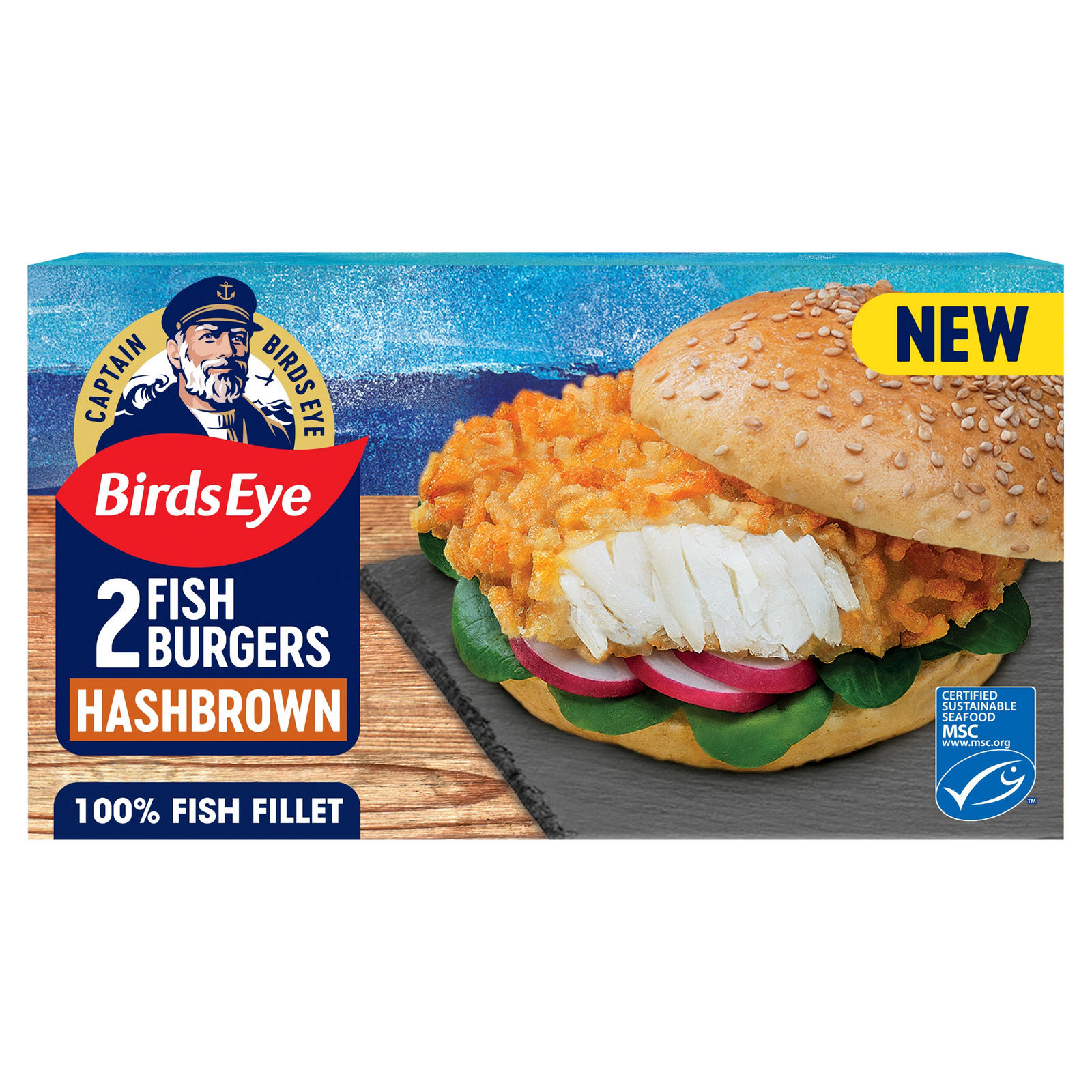 Birds Eye 2 Crispy Hash Brown Fish Burgers 227g, Fish Fingers, Fish Cakes  & Scampi