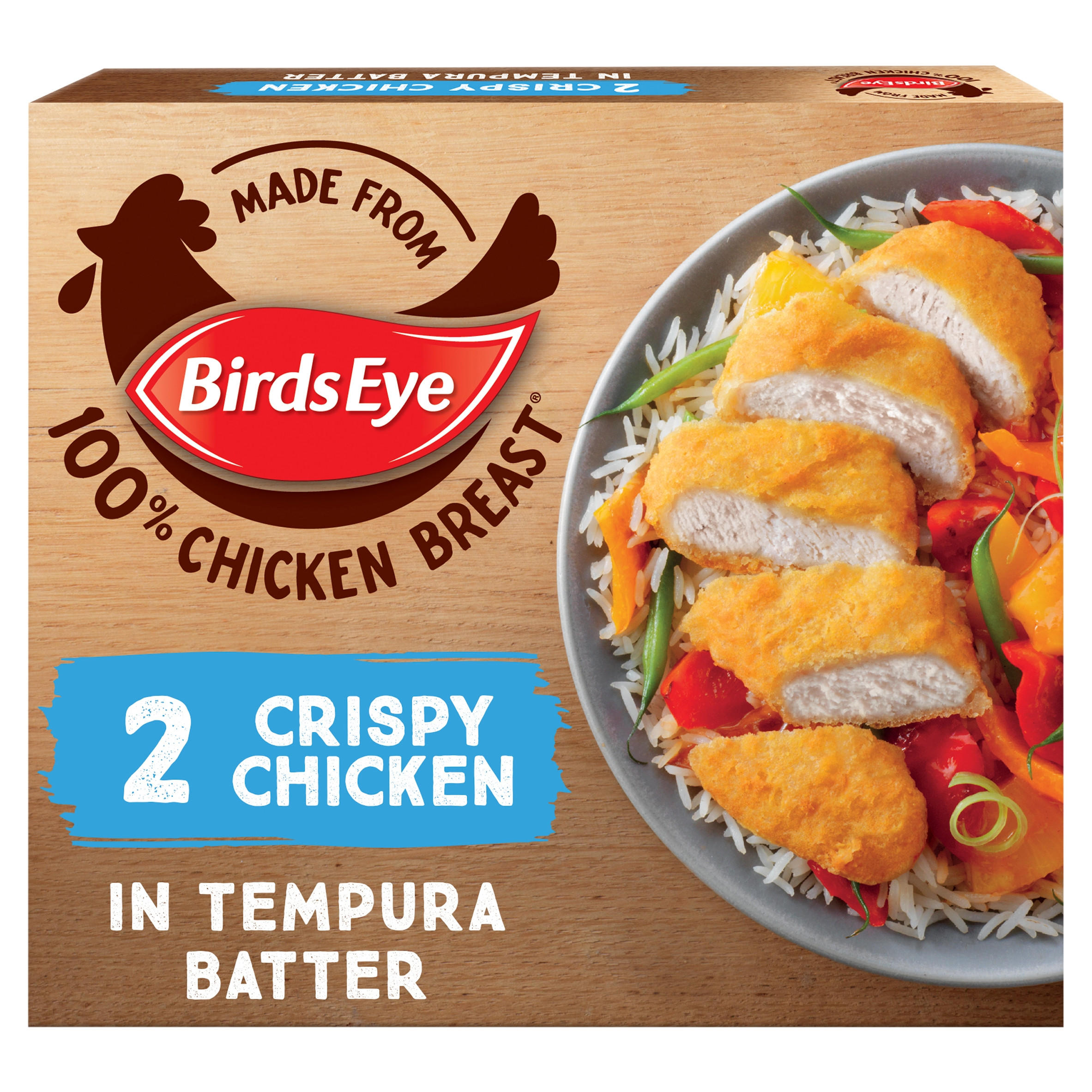 Birds Eye 2 Crispy Tempura Battered Chicken Breast Steaks 170g Breaded & Battered Chicken