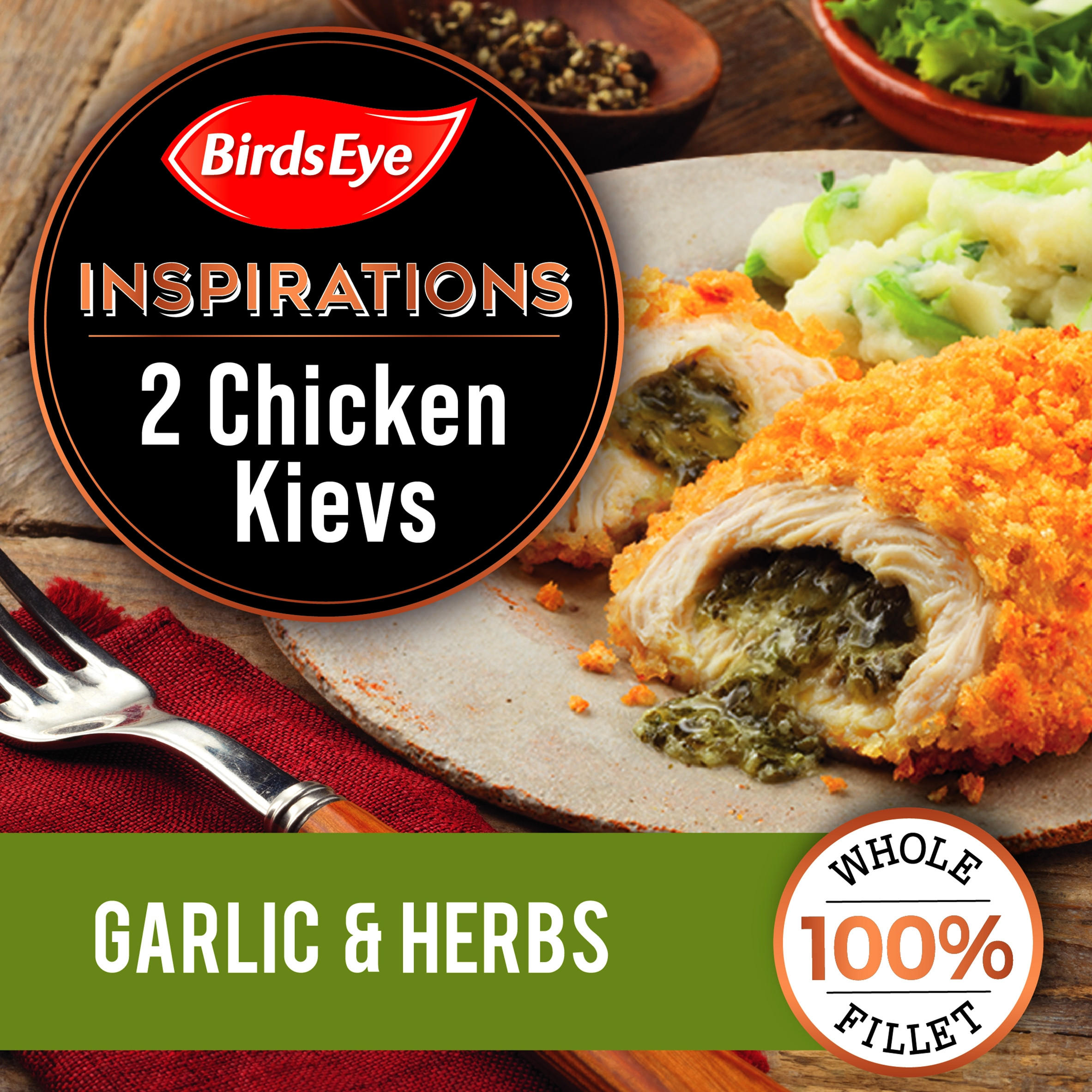 Birds Eye 2 Inspirations Chicken Kievs with a Garlic & Herb Filling