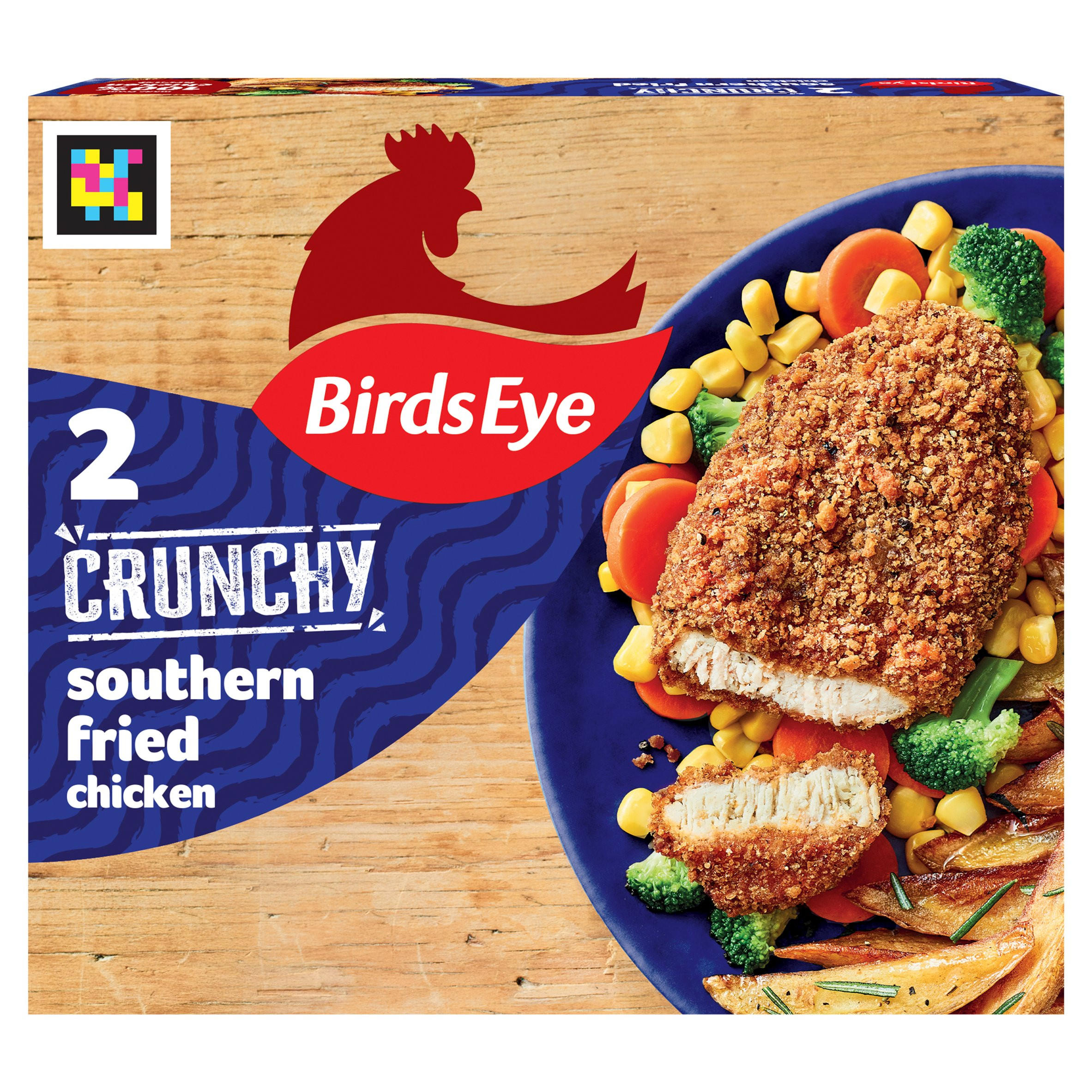 Birds Eye 2 Gluten Free Southern Fried Breaded Chicken Breast Steaks 180g
