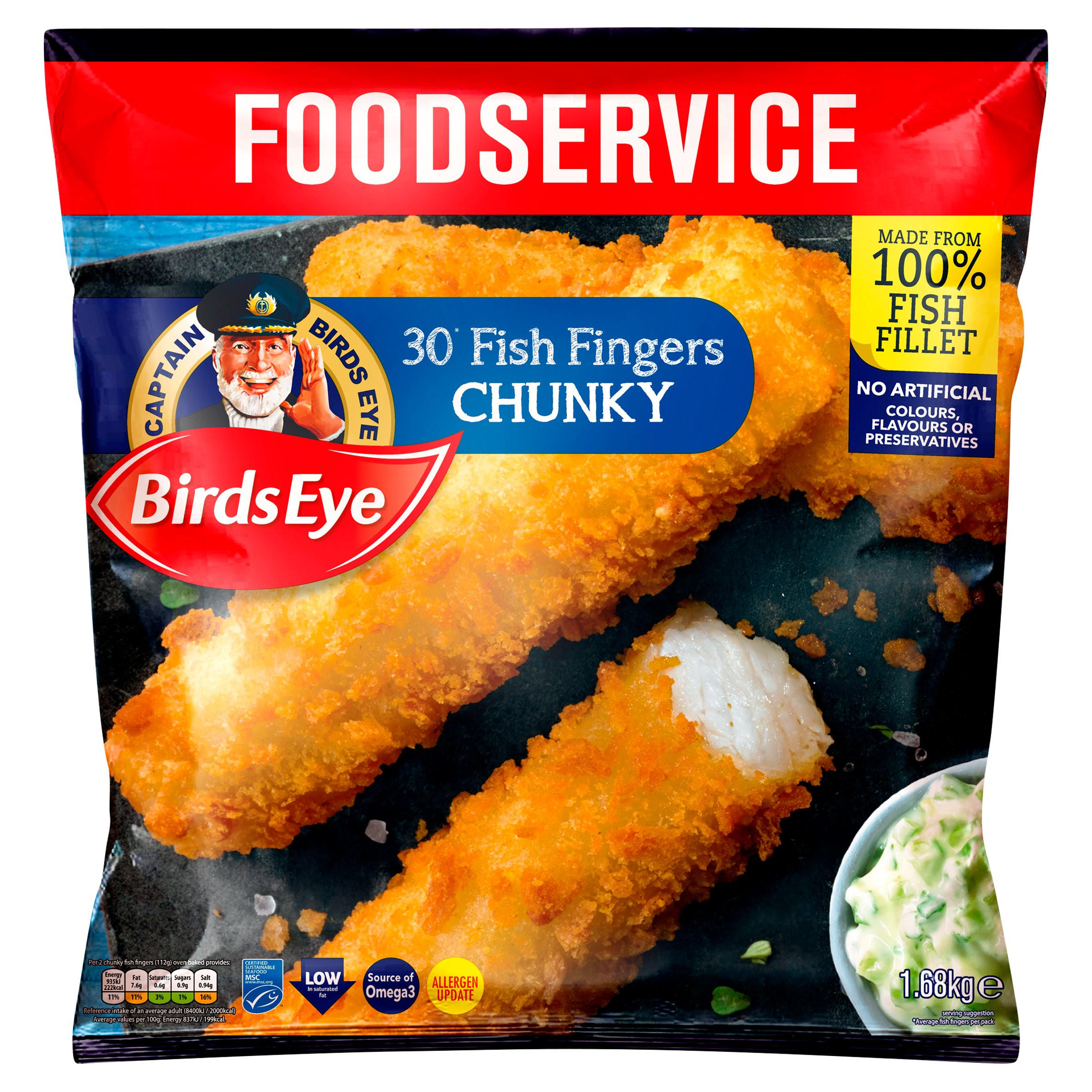 Birds Eye 30 Cod Fish Fingers 840g, Fish Fingers, Fish Cakes & Scampi