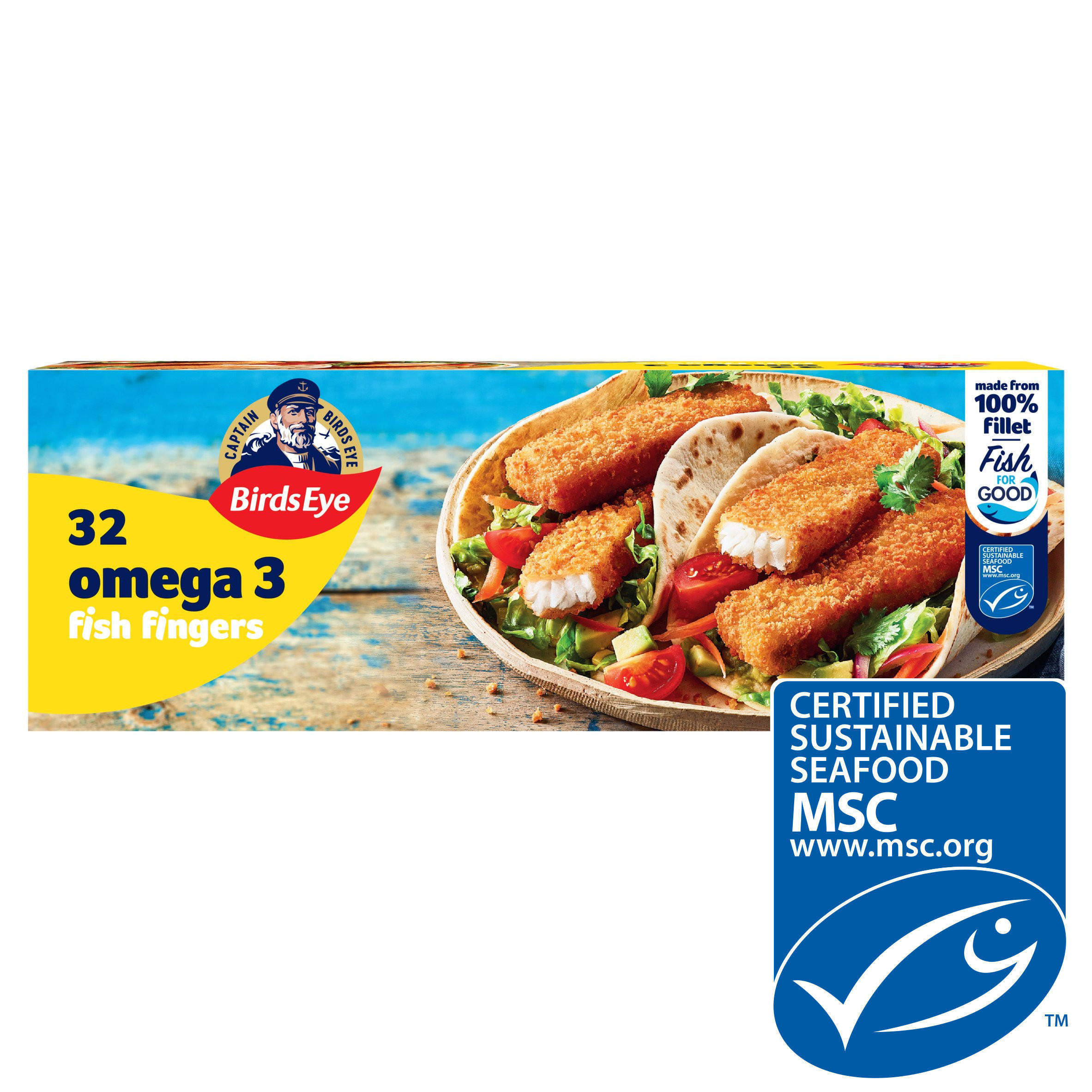 Birds Eye 32 MSC Breaded Omega 3 Fish Fingers