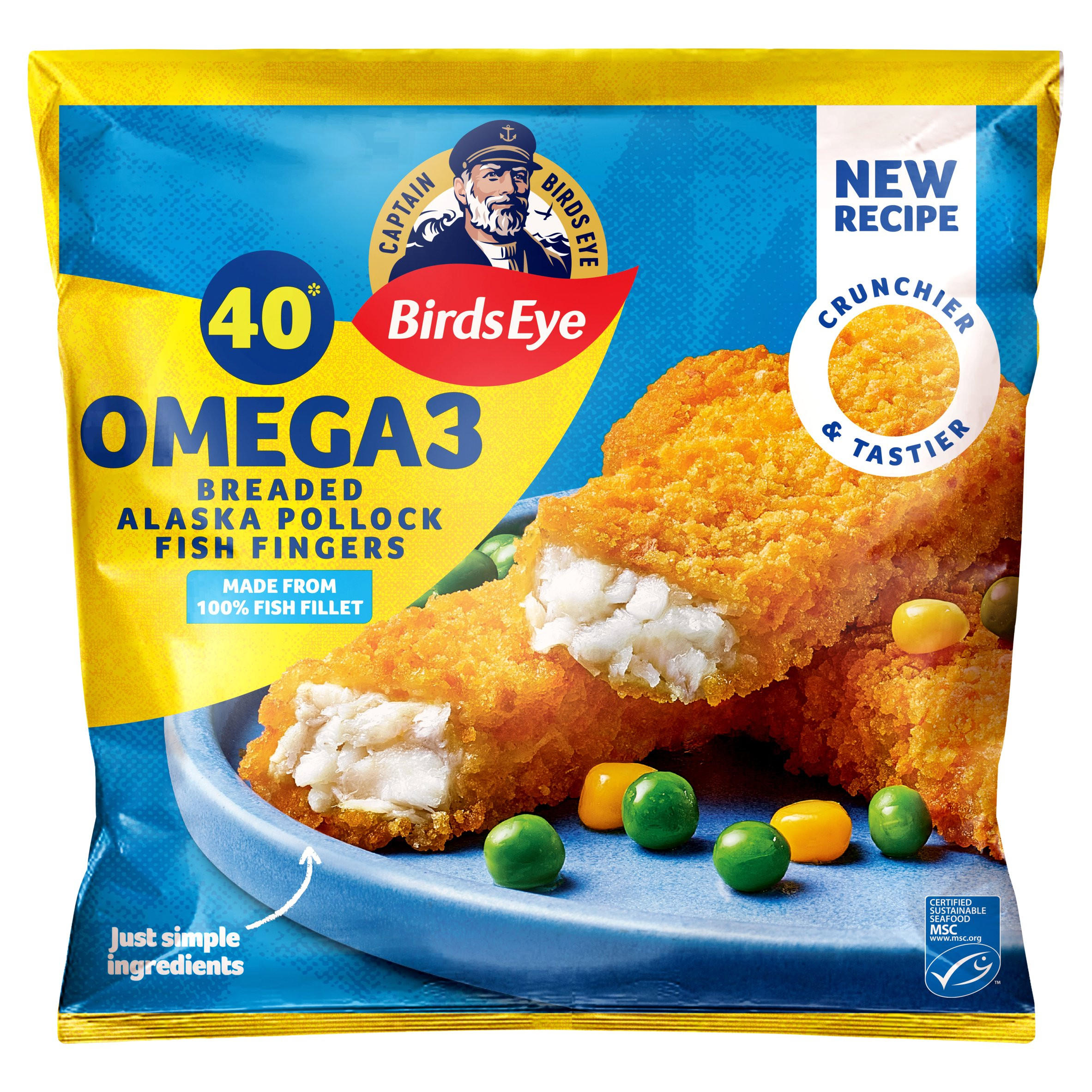 Birds Eye 40 Breaded Omega 3 Fish Fingers 1.12kg