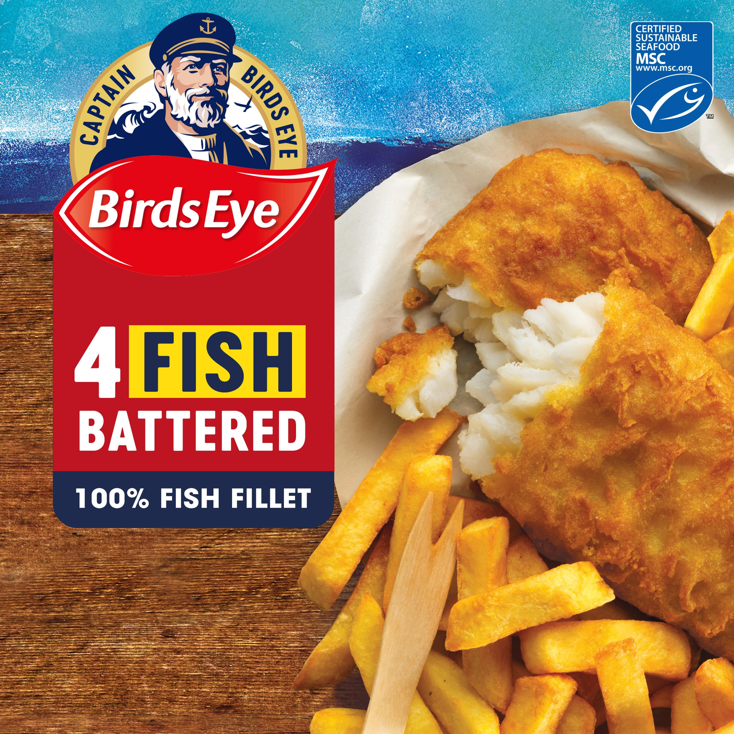 Birds Eye 4 Battered Fish Fillets 400g Battered & Breaded Fish
