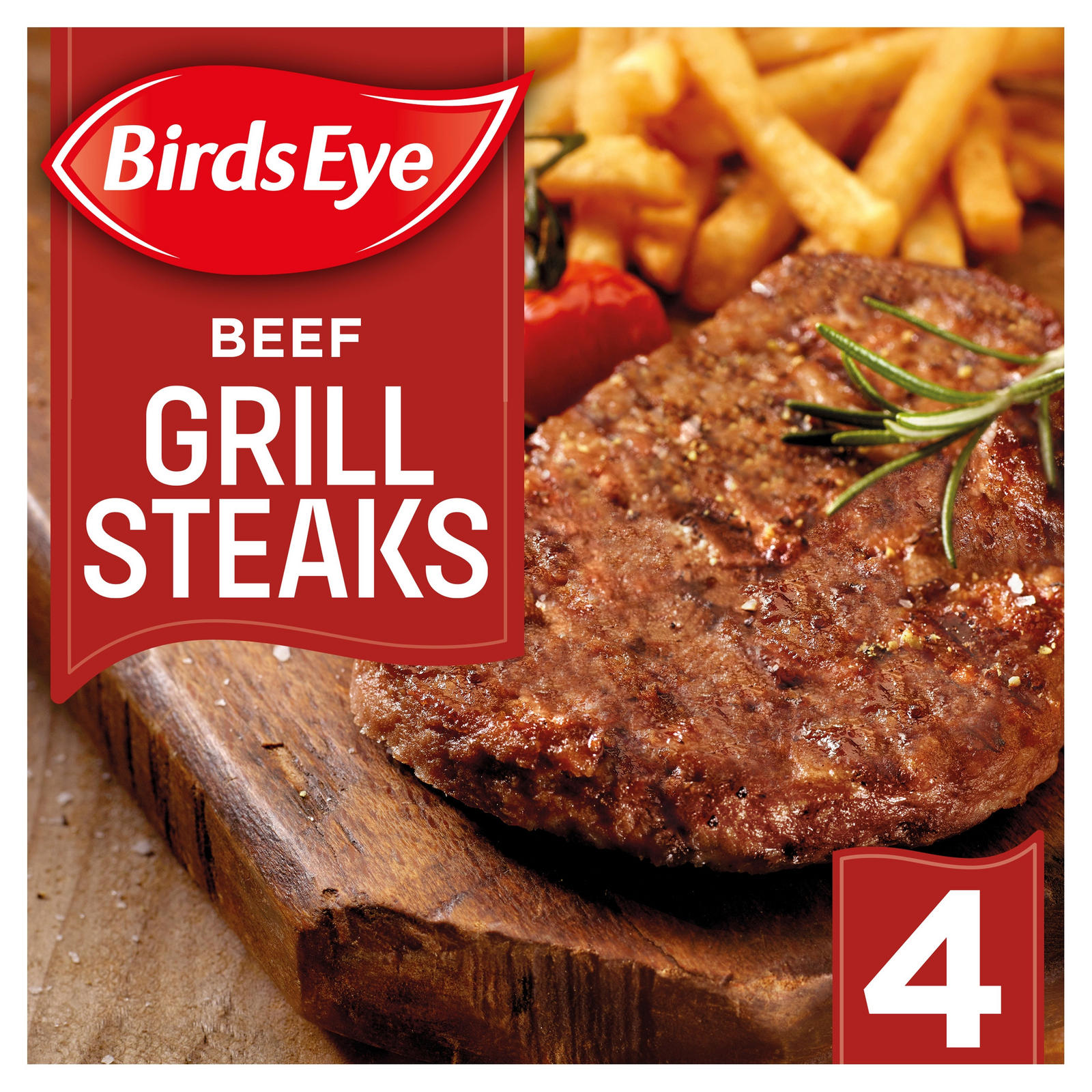 Birds Eye 4 Beef Grill Steaks 340g, Beef